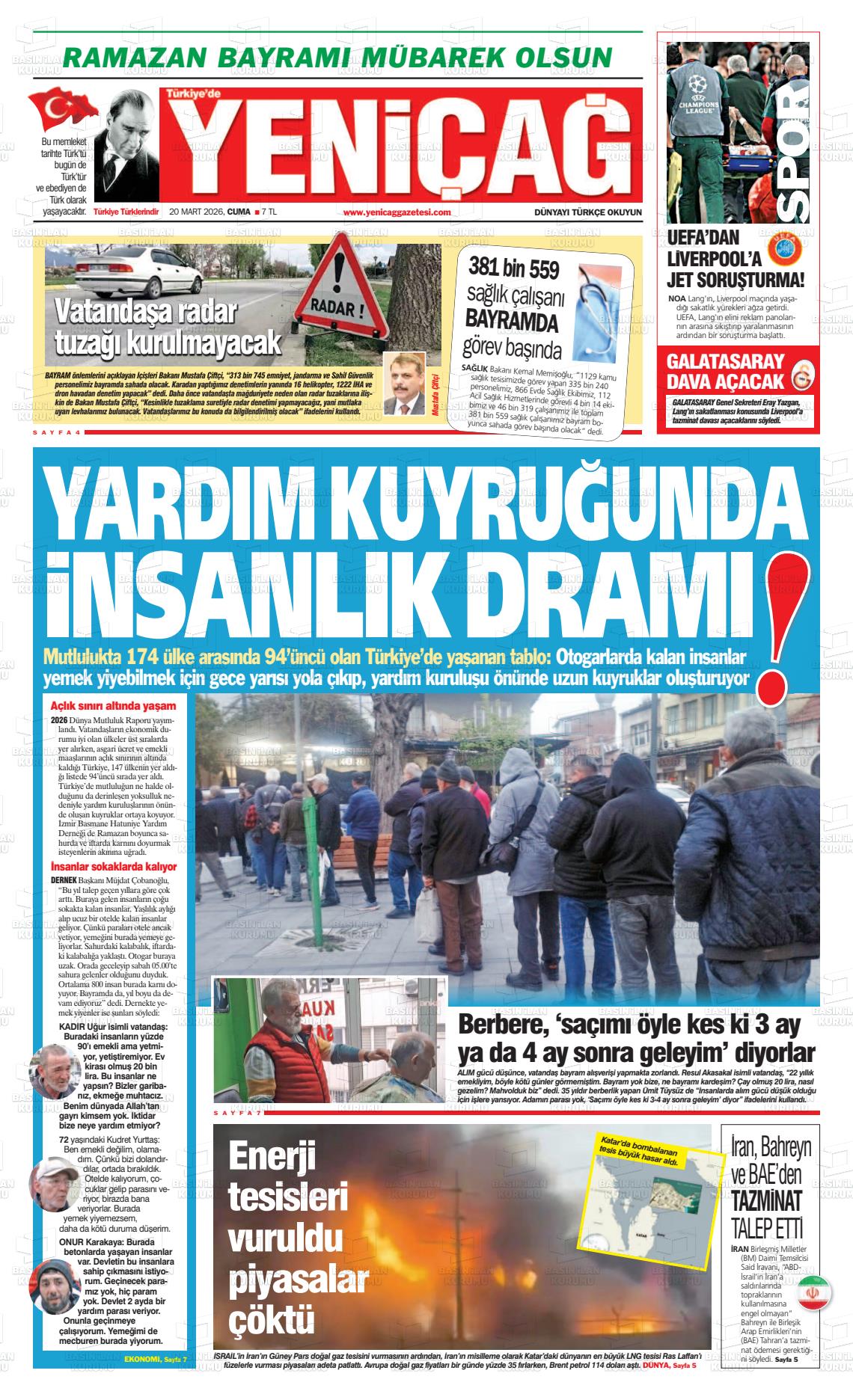 Istanbul Turkiyedeyenicag 20.03.2026