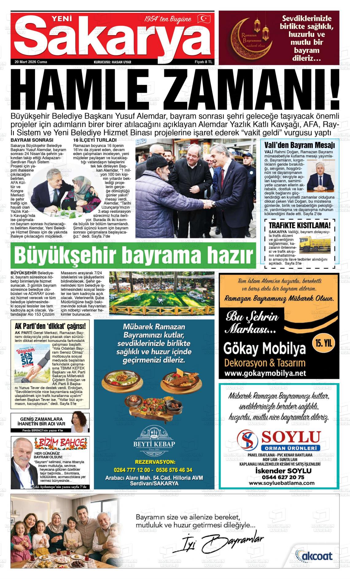Sakarya Yeni 20.03.2026