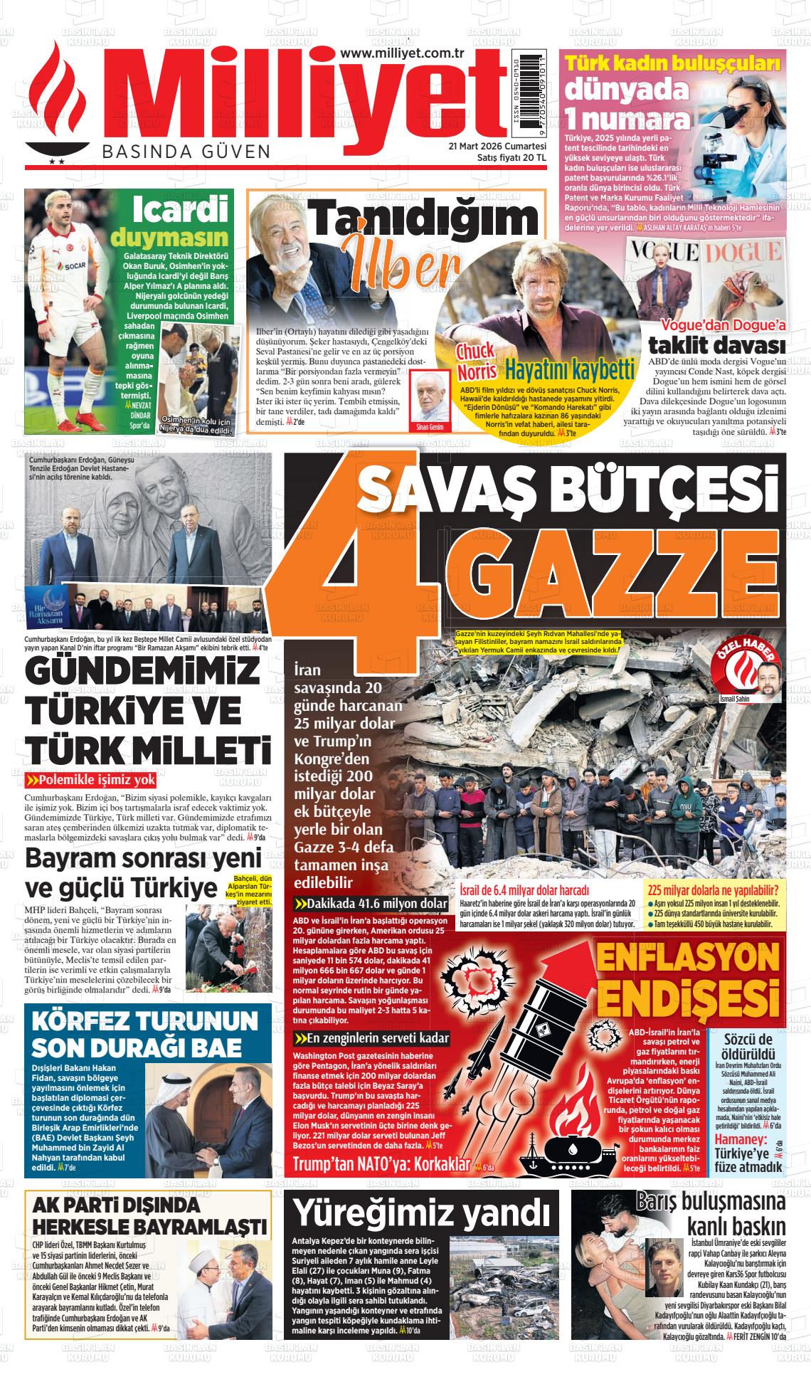 Milliyet Gazetesi 21.03.2026