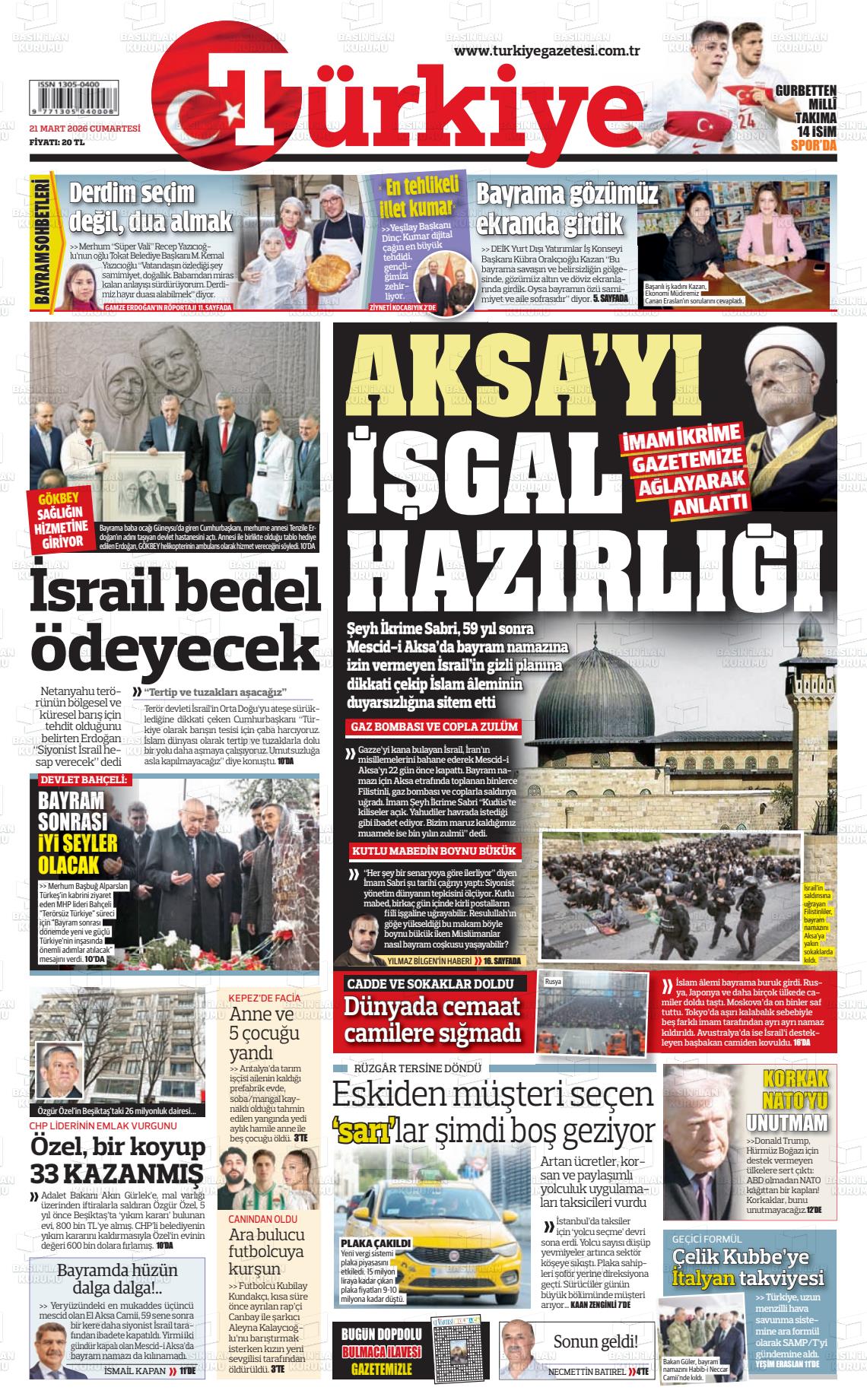 Türkiye Gazetesi 21.03.2026