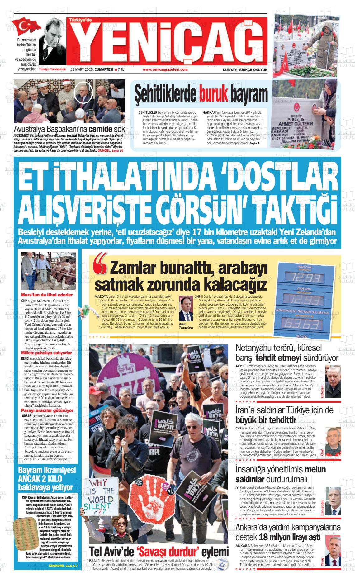 Istanbul Turkiyedeyenicag 21.03.2026