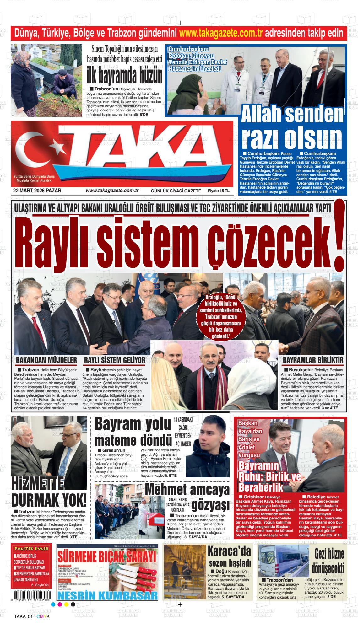 Trabzon Taka 22.03.2026