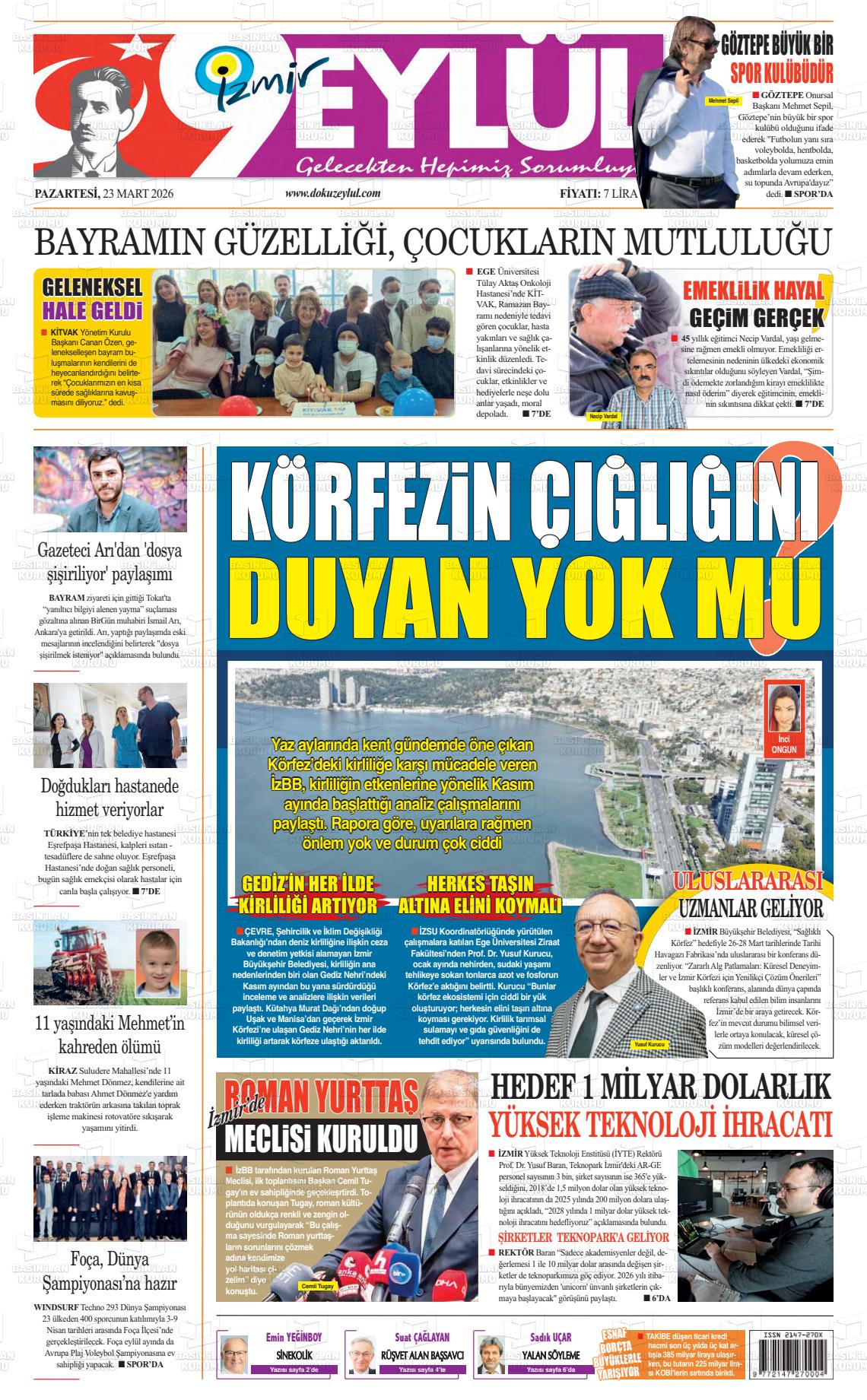 Izmir 9 Eylul 23.03.2026