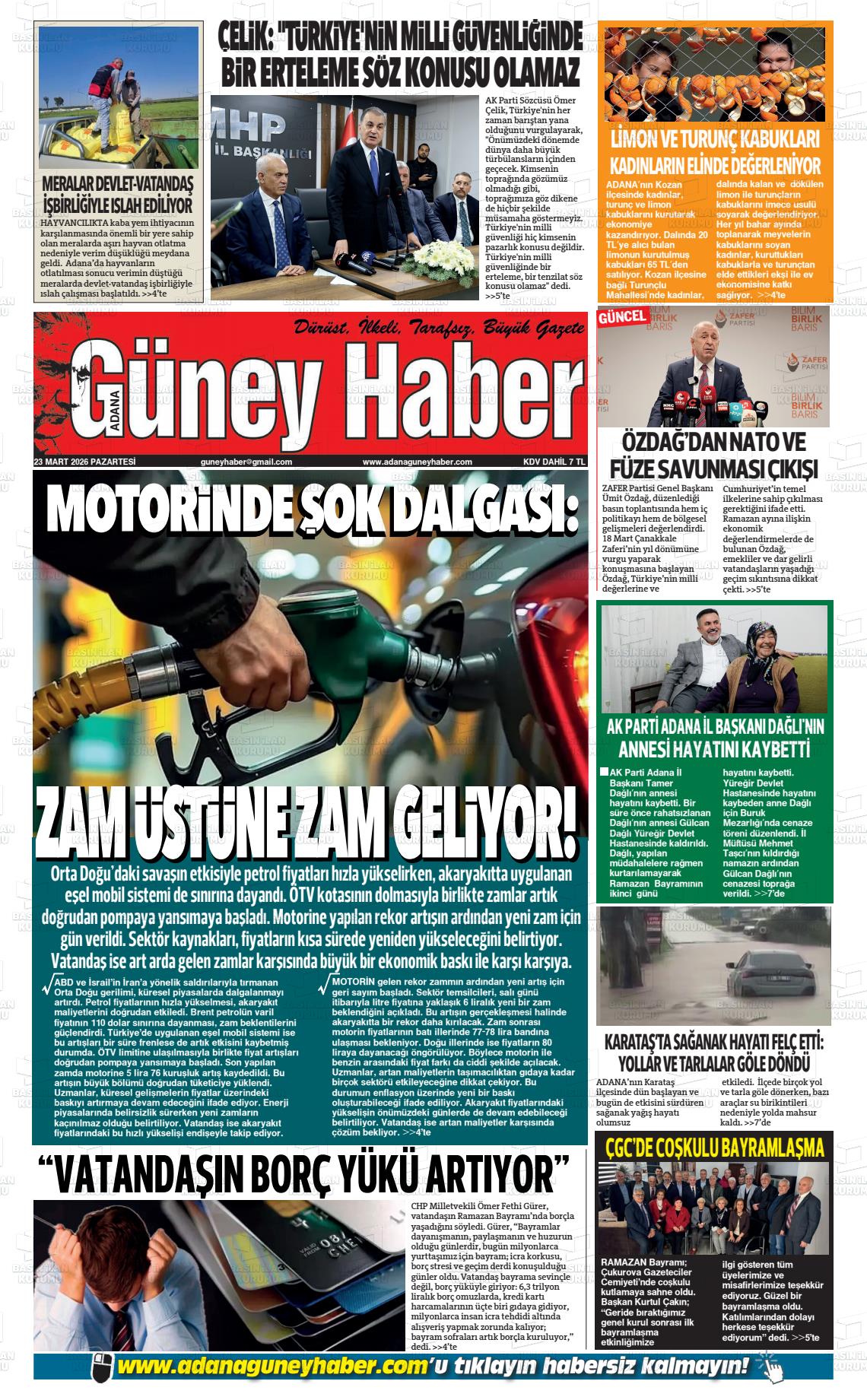 Adana Guneyhaber 23.03.2026