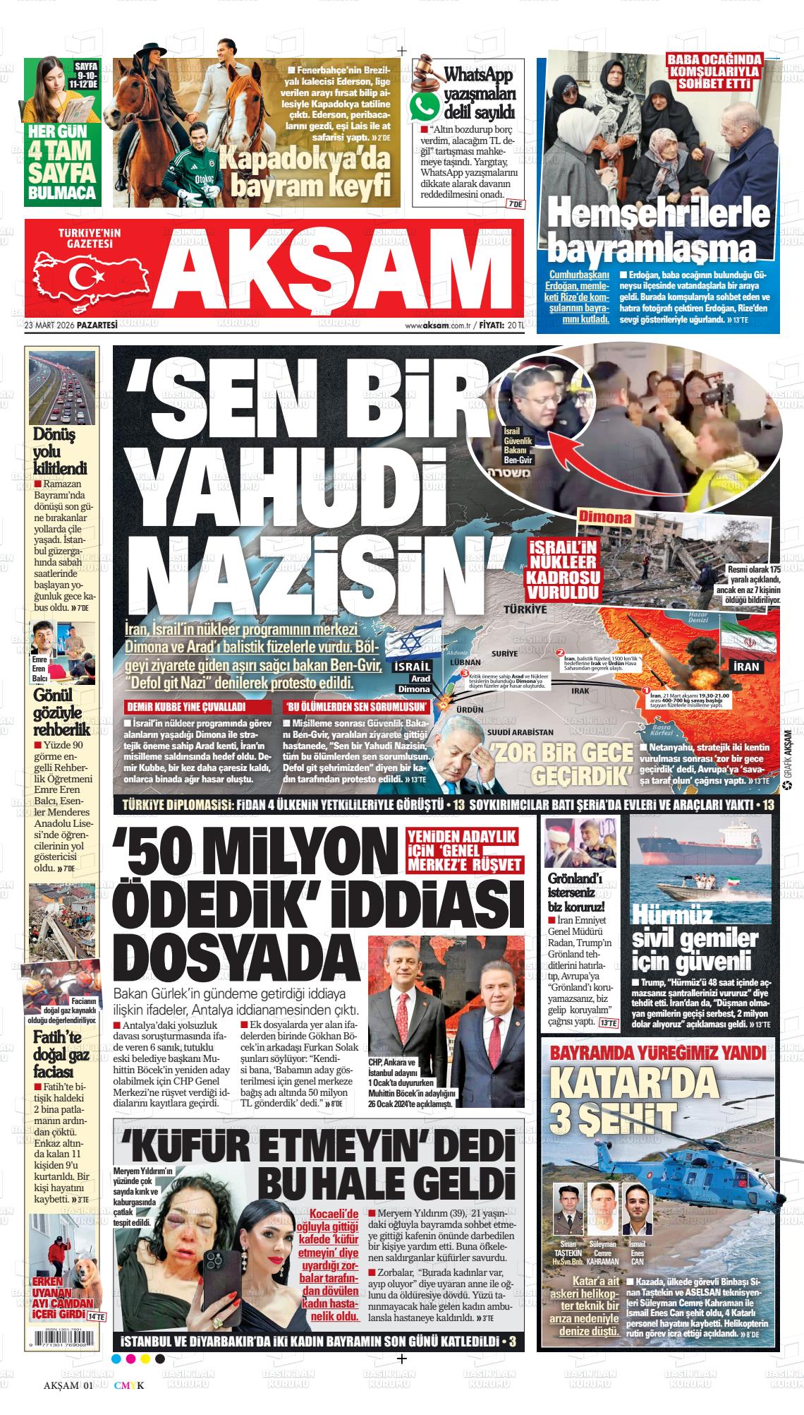 Akşam Gazetesi 23.03.2026