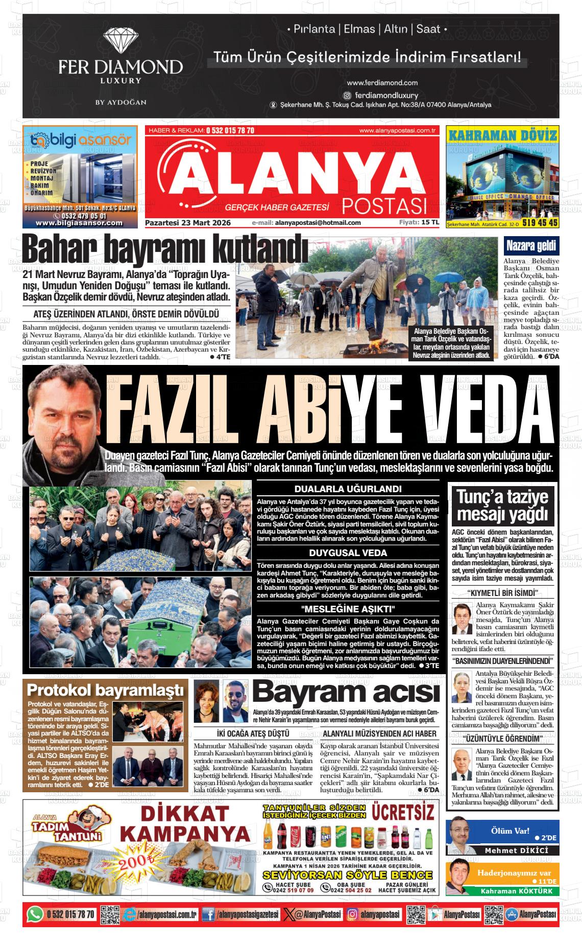 Antalya Alanyapostasi 23.03.2026