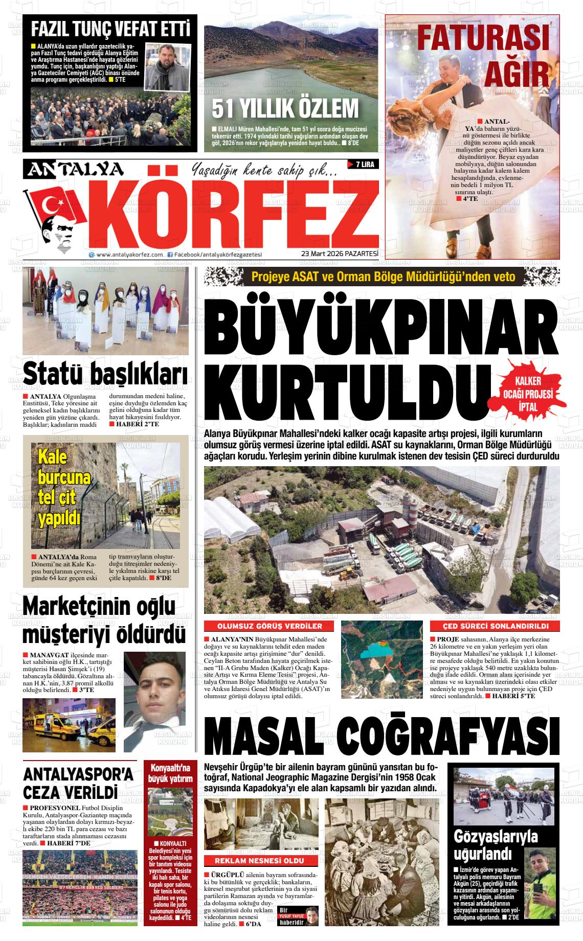 Antalya Korfez 23.03.2026