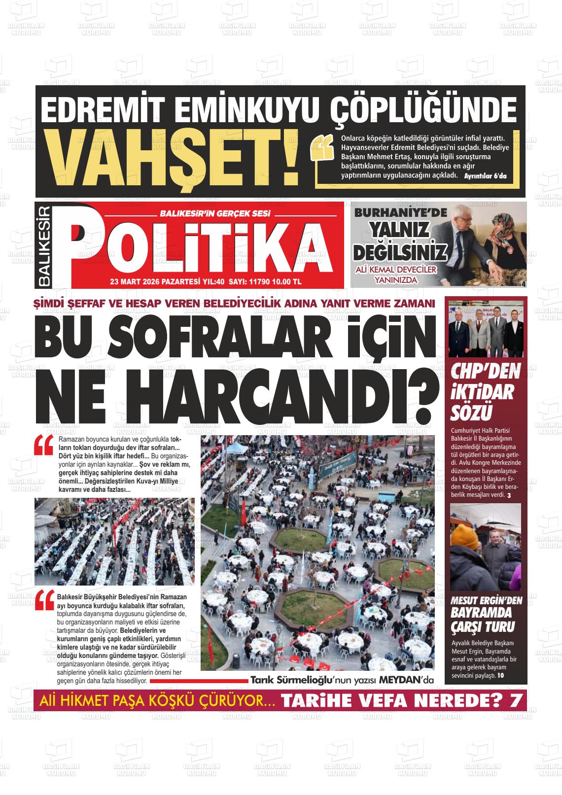 Balikesir Politika 23.03.2026