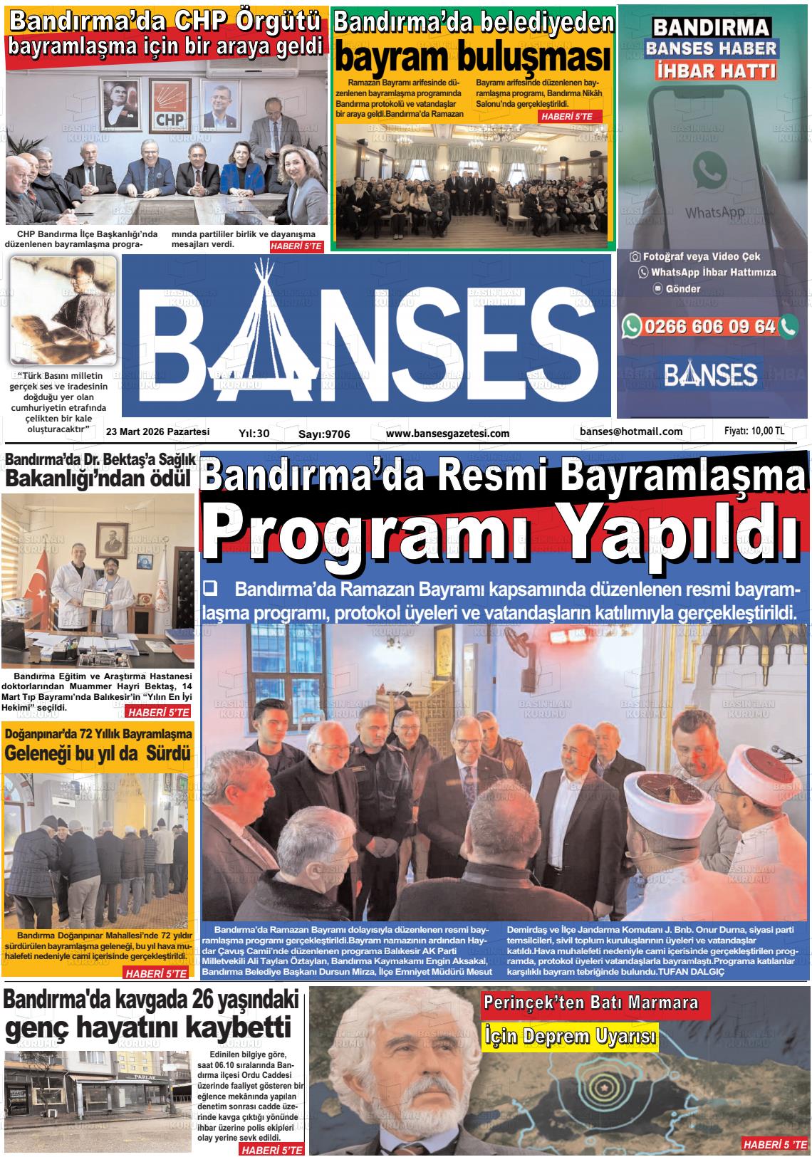 Balikesir Banses 23.03.2026