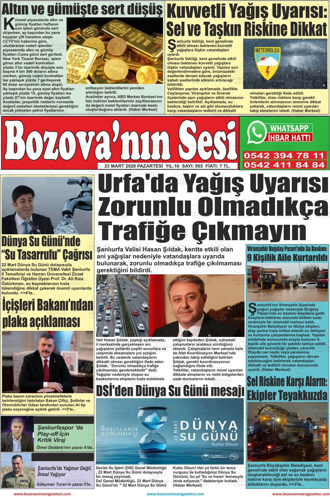 Sanliurfa Bozovaninsesi 23.03.2026
