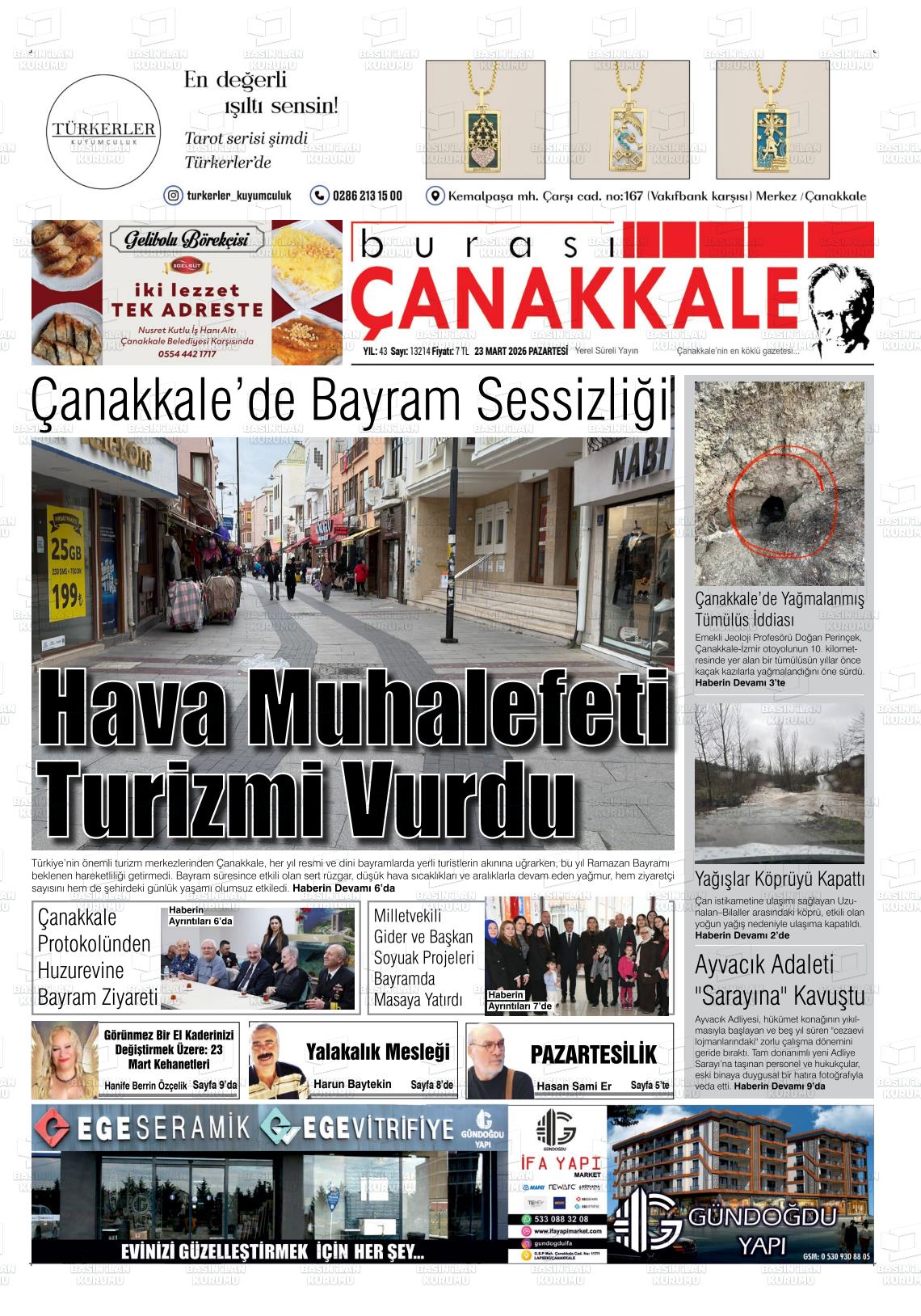 Canakkale Burasi 23.03.2026