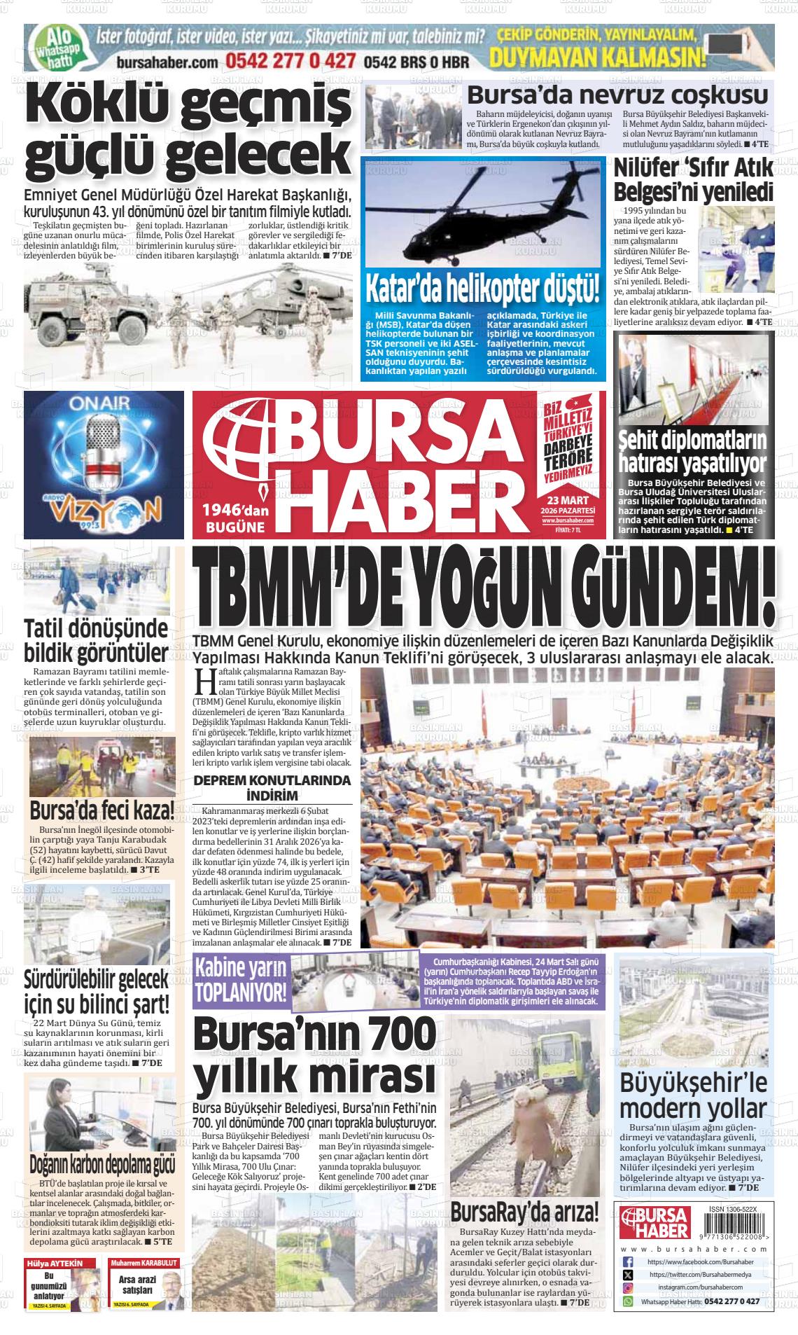 Bursa Haber 23.03.2026
