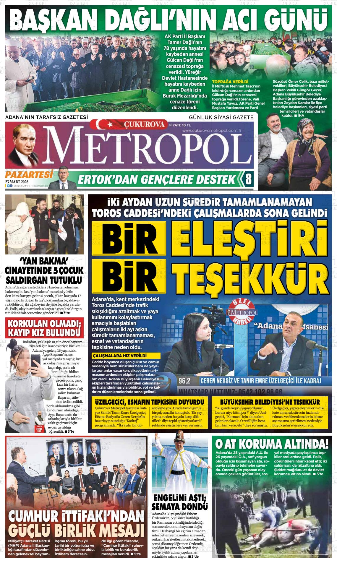 Adana Cukurovametropol 23.03.2026