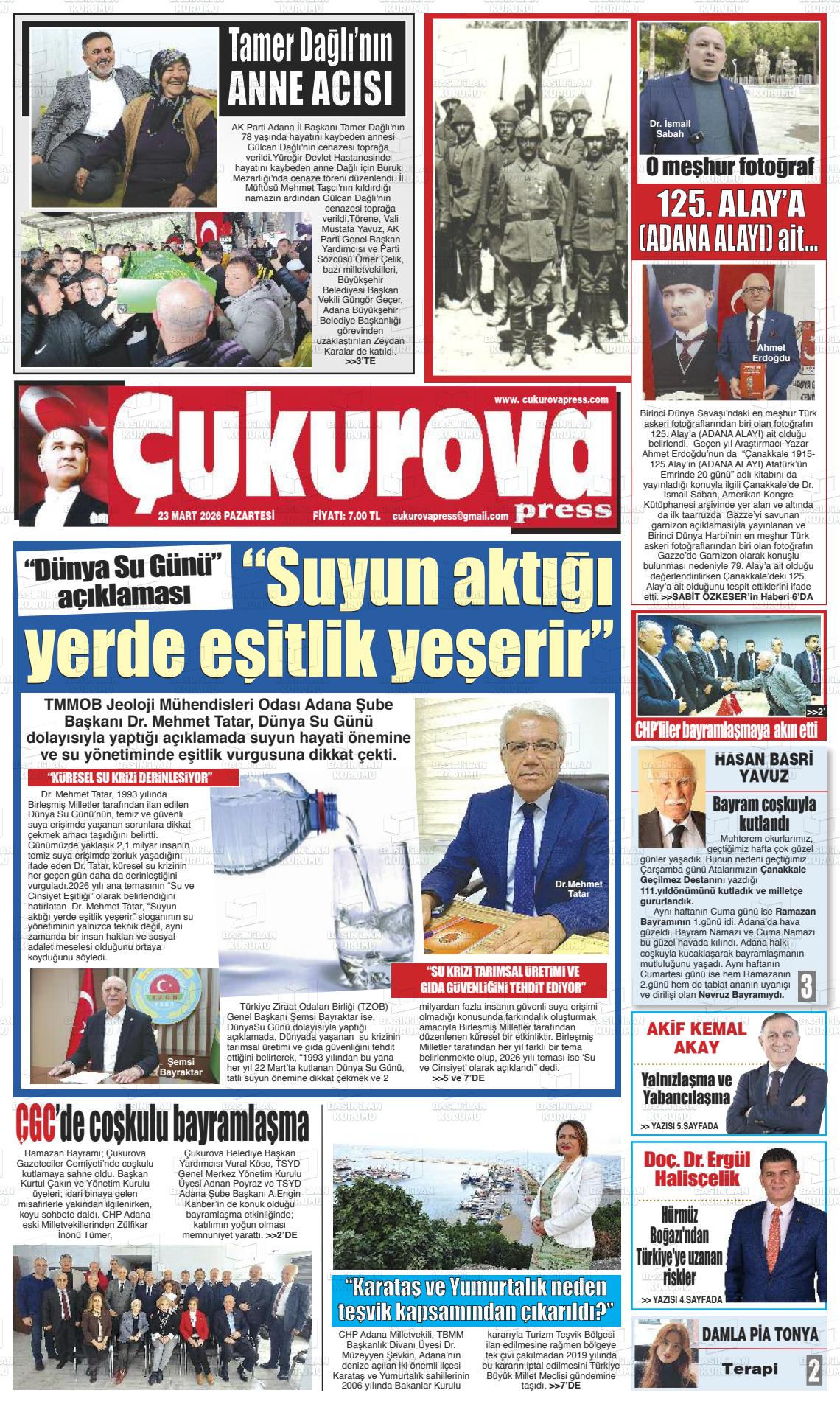 Adana Cukurovapress 23.03.2026