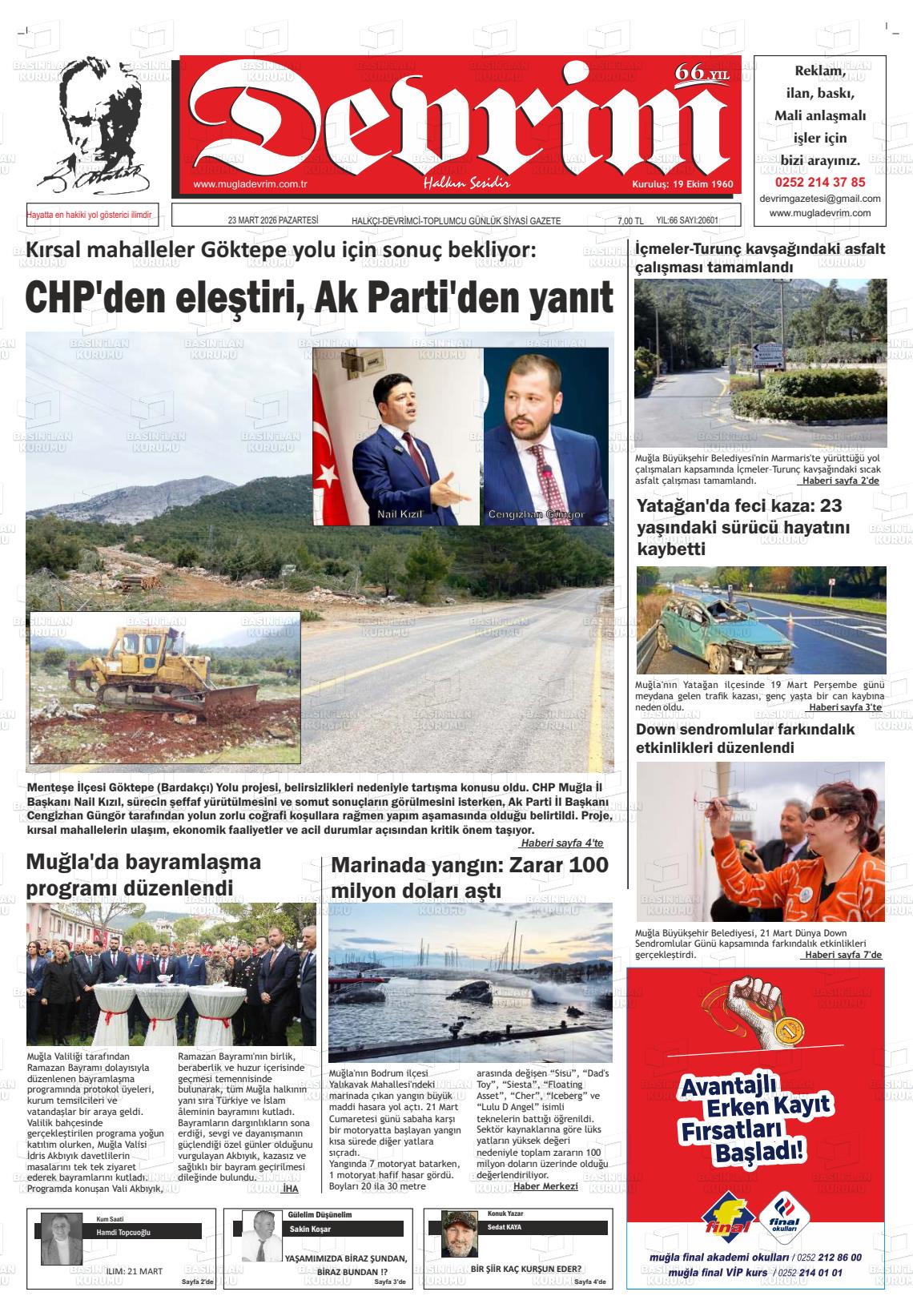 Tekirdag Devrim 23.03.2026