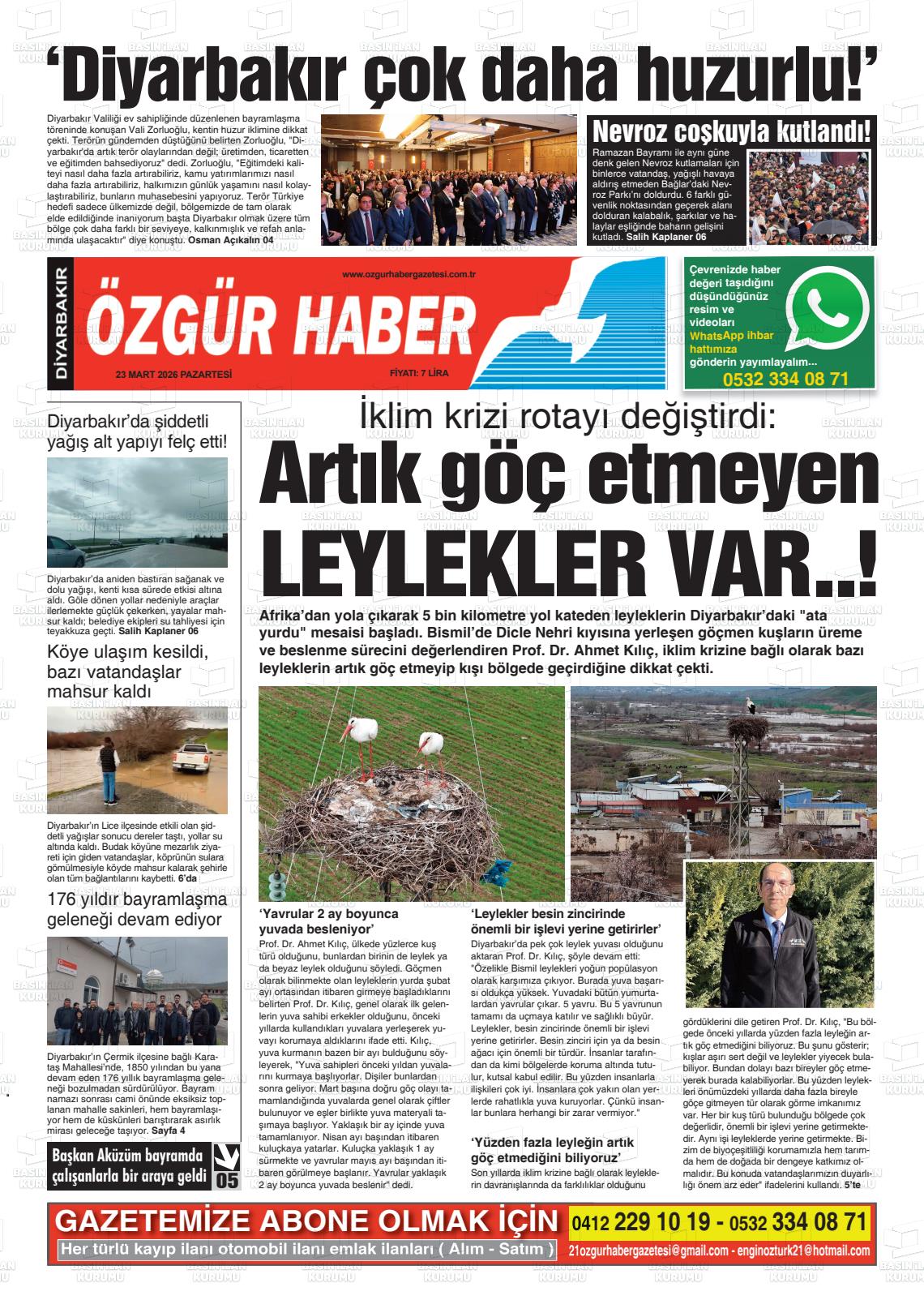 Diyarbakir Ozgurhaber 23.03.2026