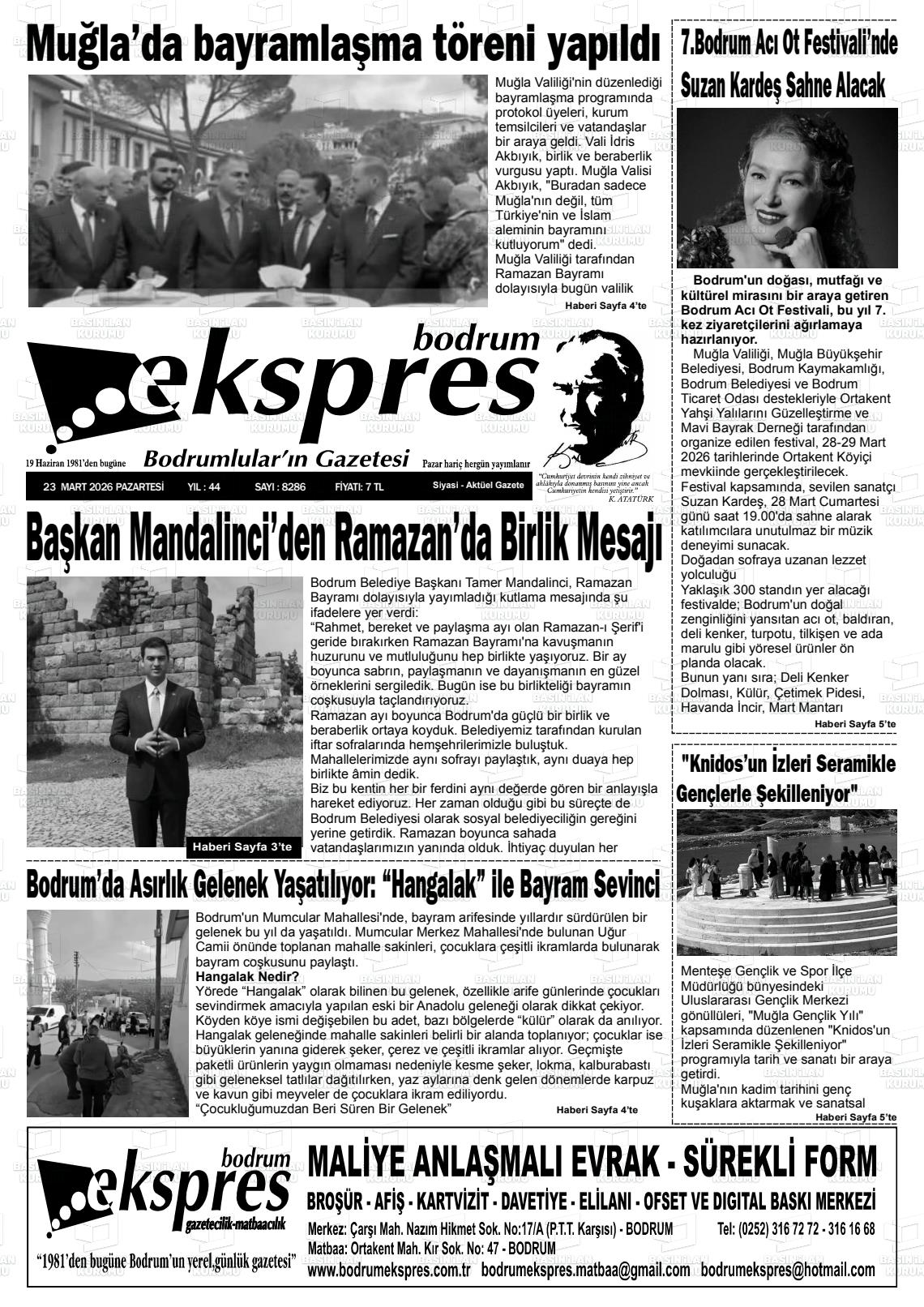 Mugla Ekspresbodrum 23.03.2026