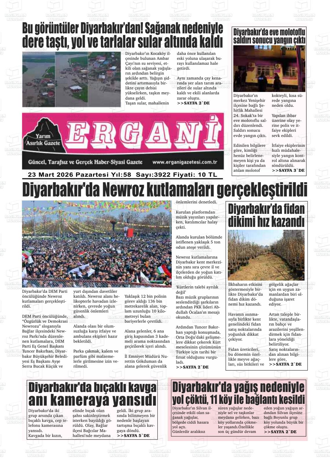 Diyarbakir Ergani 23.03.2026