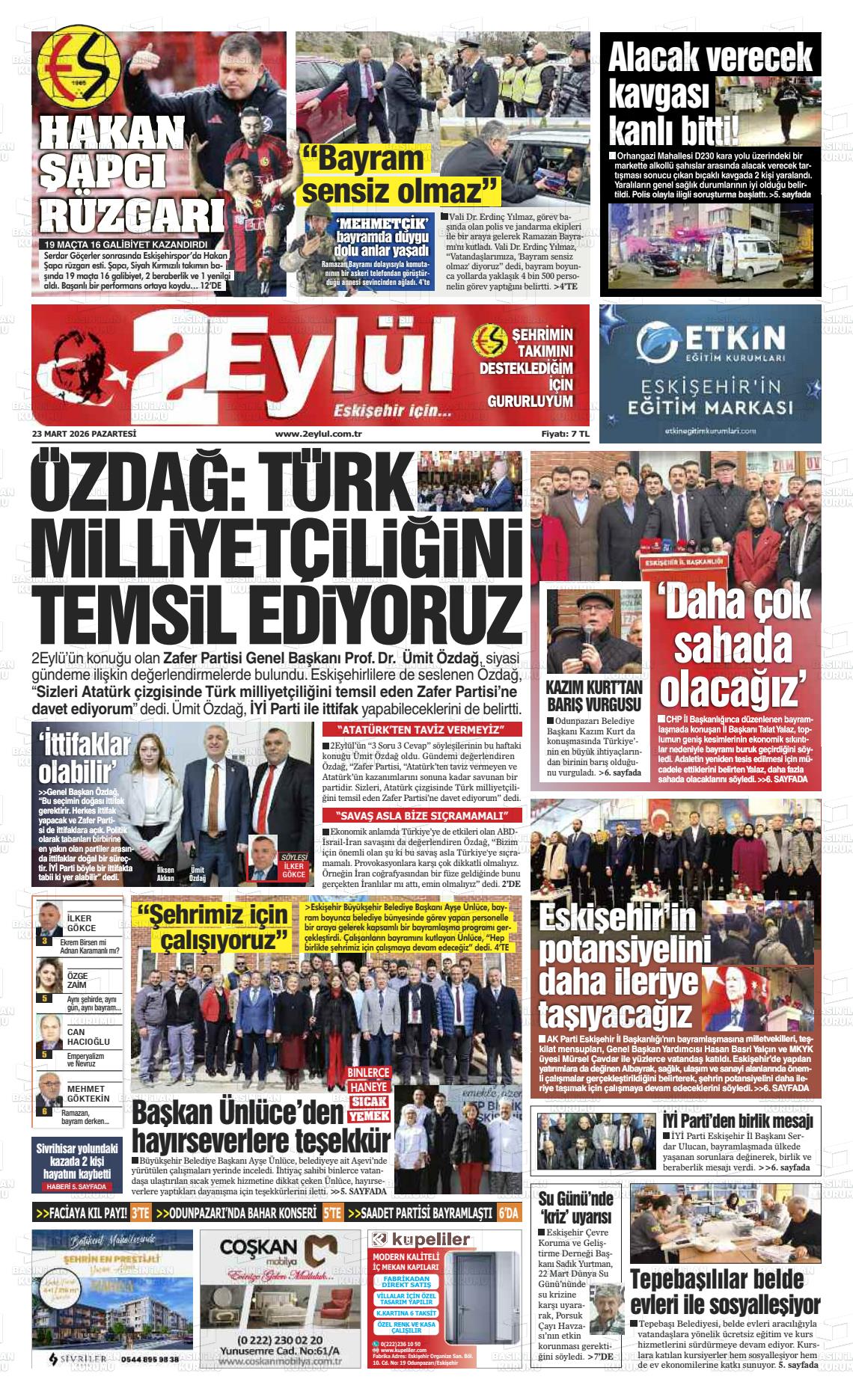 Eskisehir 2 Eylul 23.03.2026