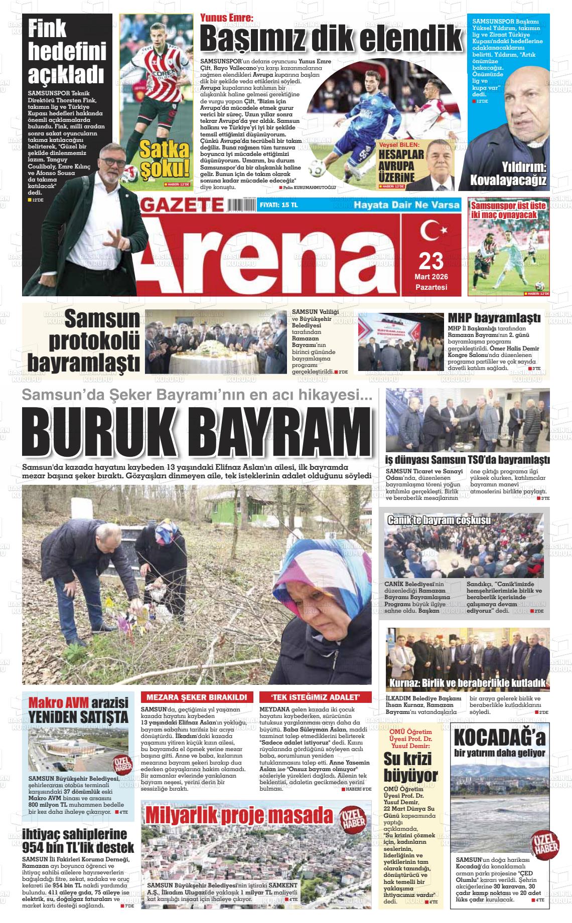 Samsun Gazetearena 23.03.2026