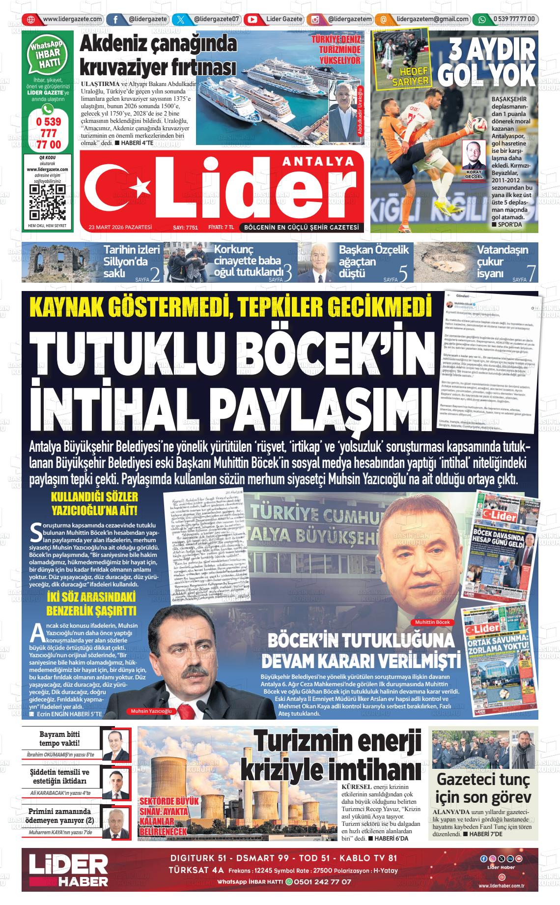 Antalya Gazetebir 23.03.2026