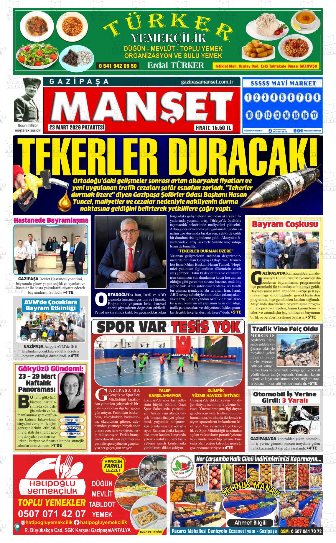 Antalya Gazipasamanset 23.03.2026