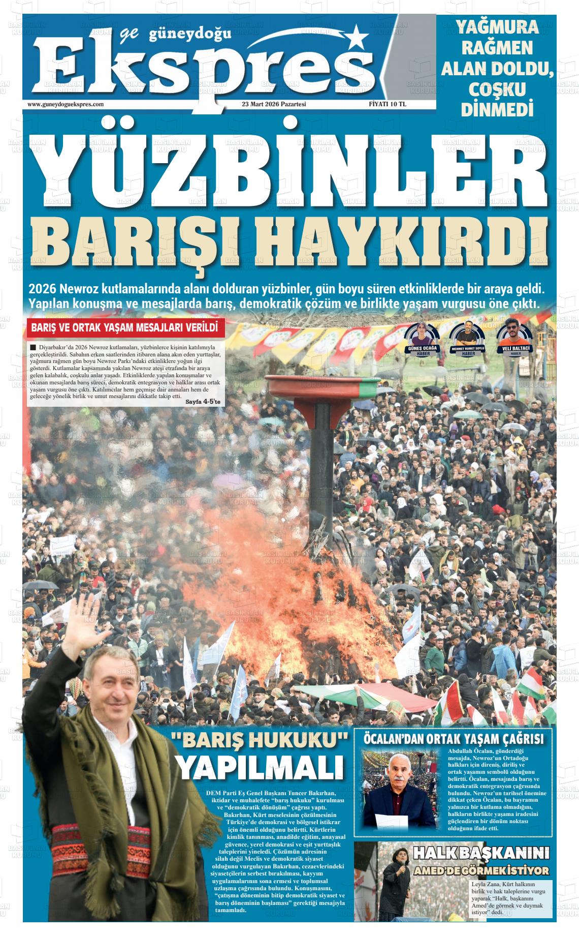 Diyarbakir Geguneydoguekspres 23.03.2026