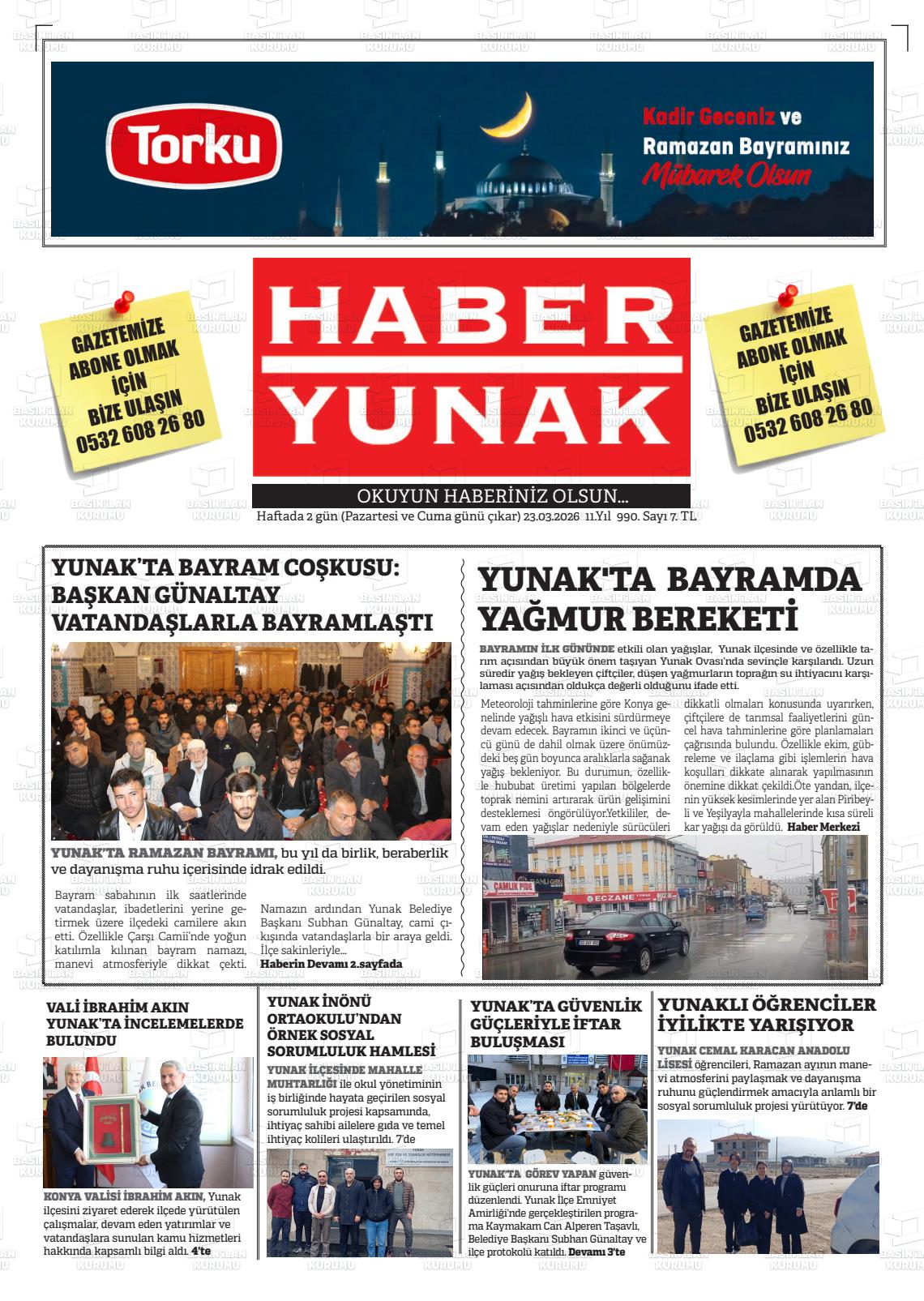 Konya Haberyunak 23.03.2026