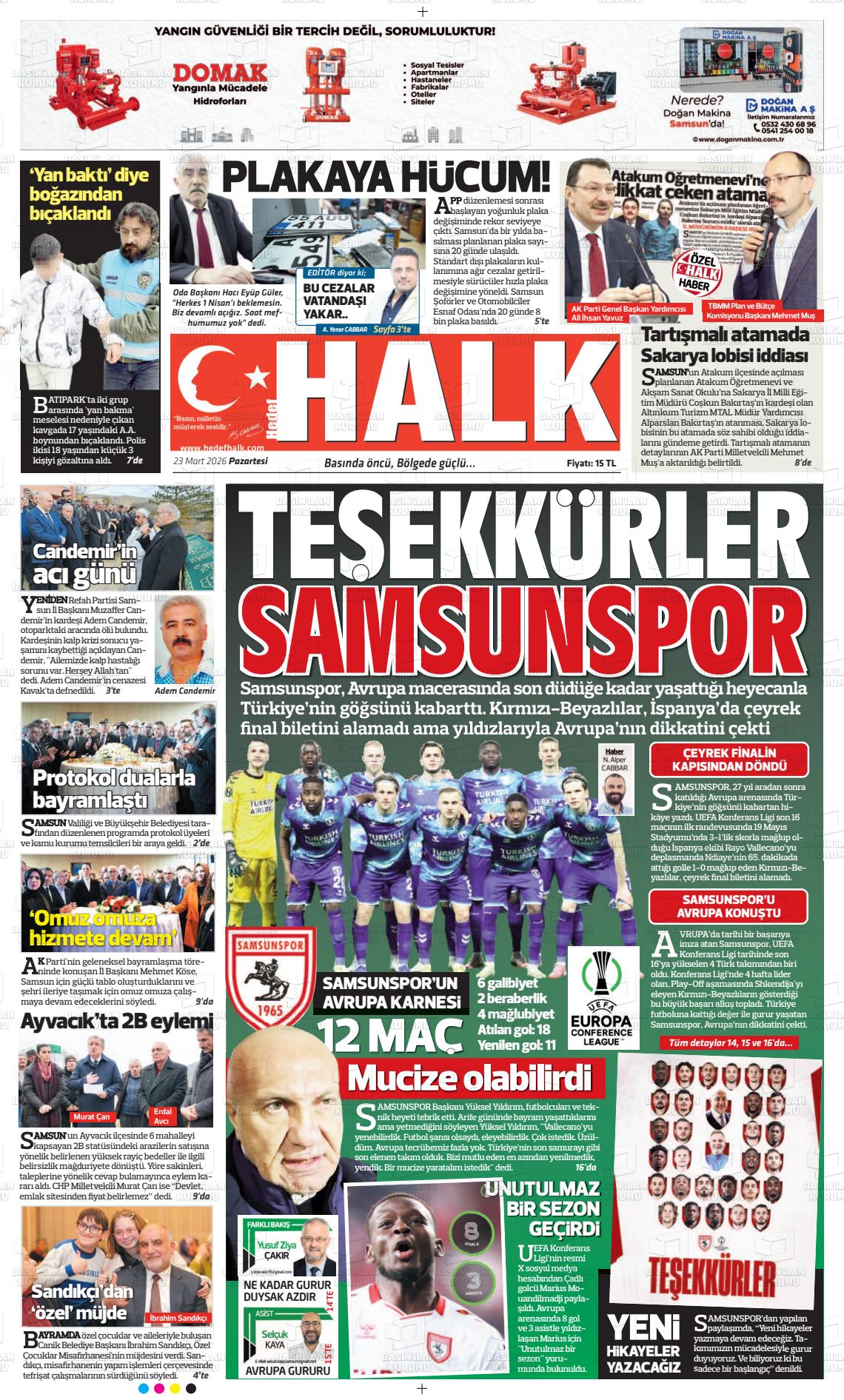 Samsun Hedefhalk 23.03.2026