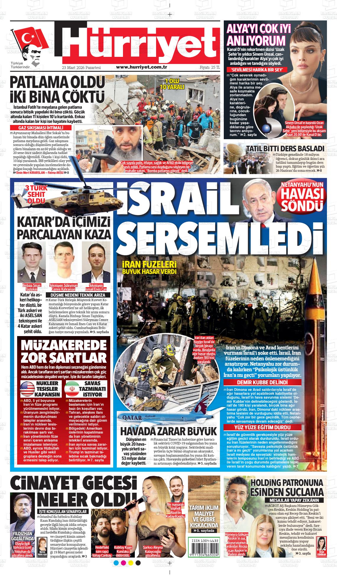 Hürriyet Gazetesi 23.03.2026