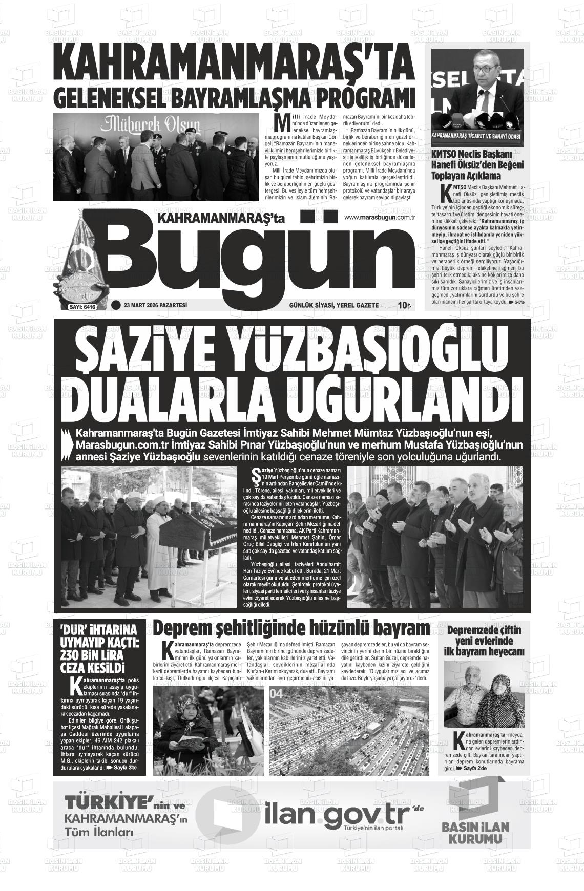 Kahramanmaras Tabugun 23.03.2026