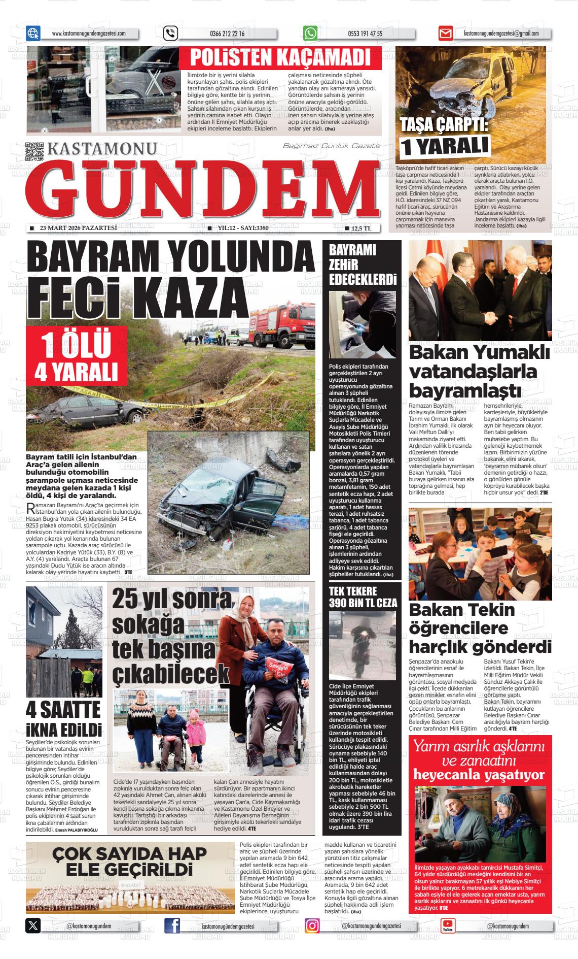 Kastamonu Gundem 23.03.2026