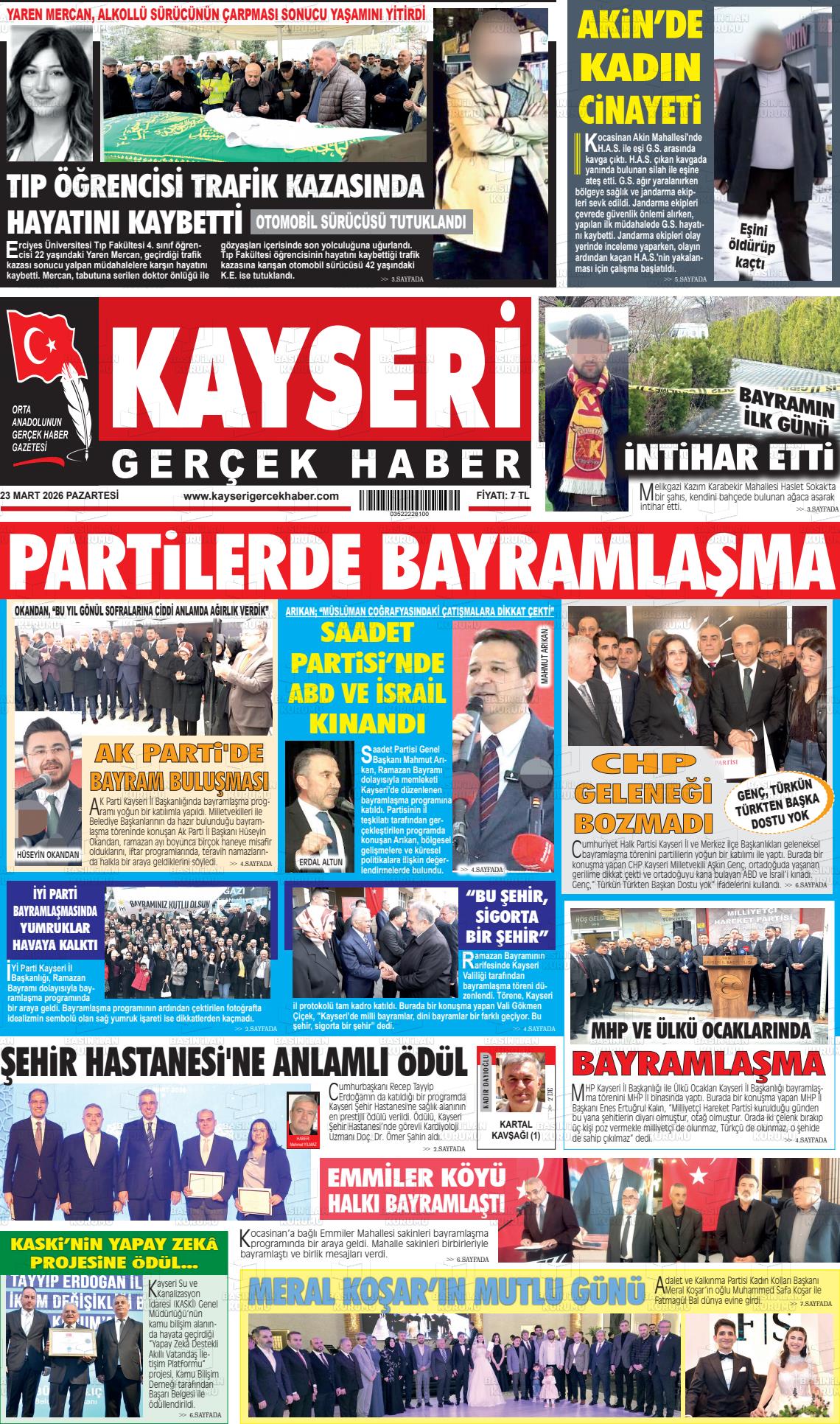 Kayseri Starhaber 23.03.2026