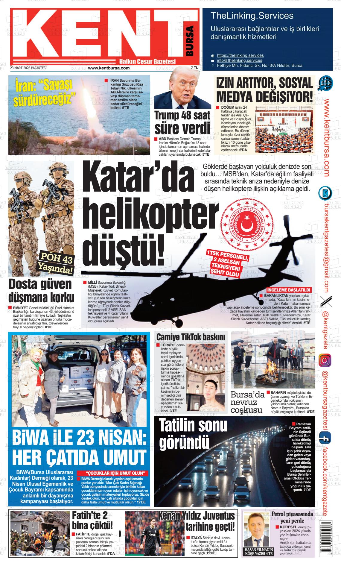 Bursa Kent 23.03.2026
