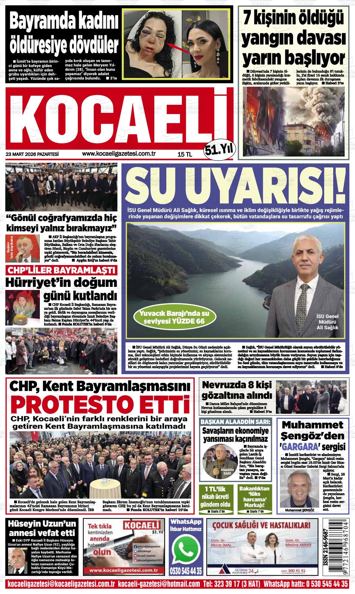 Kocaeli 23.03.2026