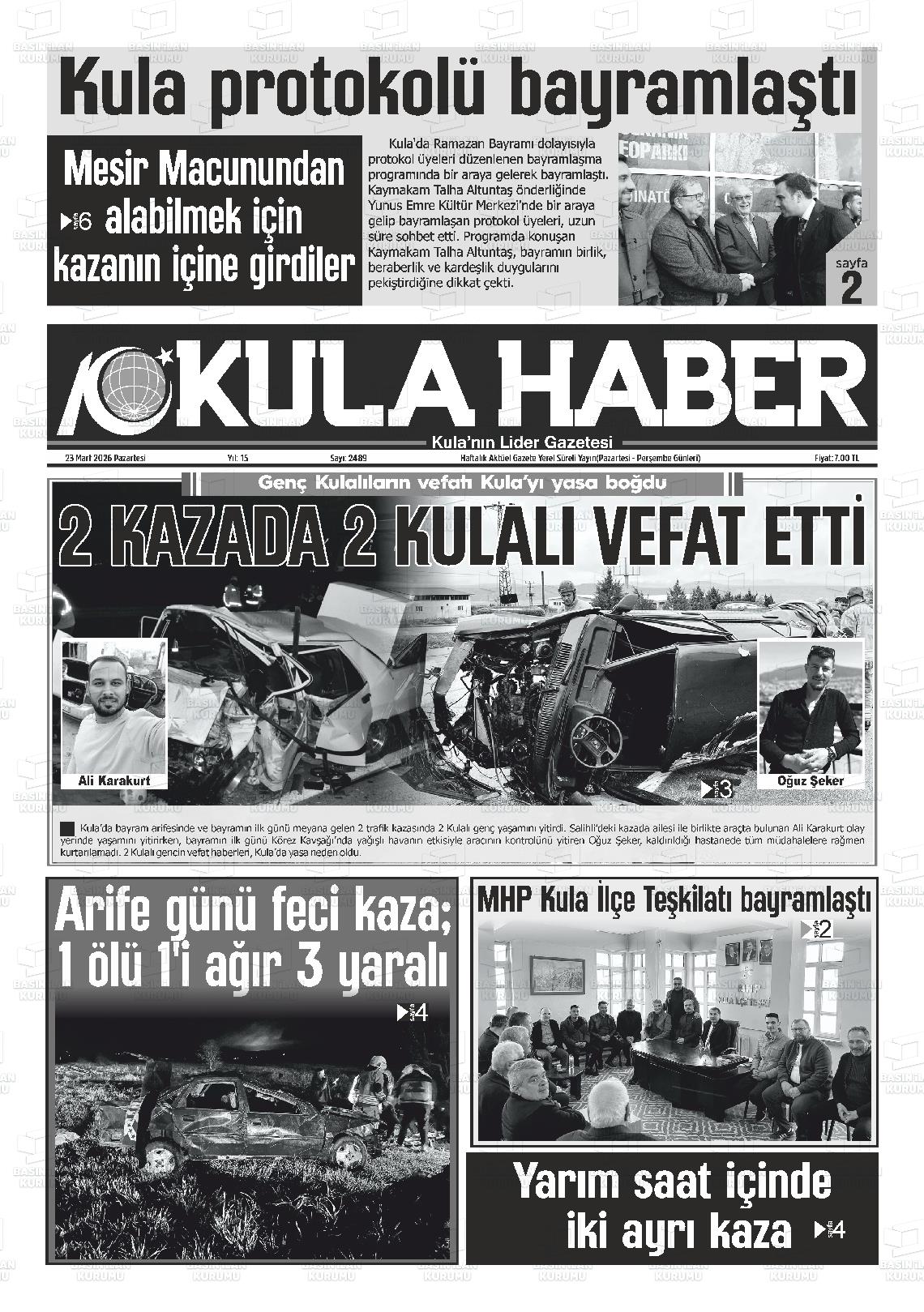 Manisa Kulahaber 23.03.2026