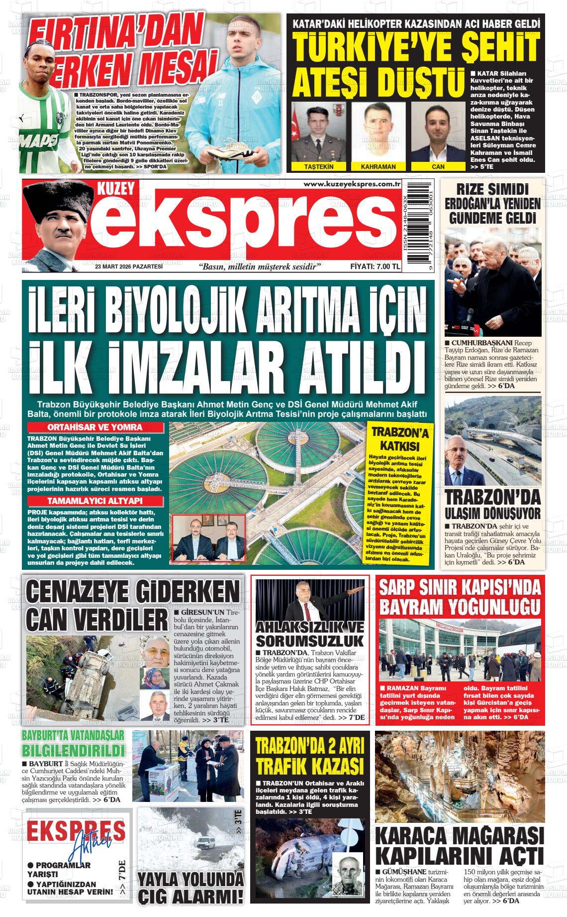 Trabzon Kuzeyekspres 23.03.2026