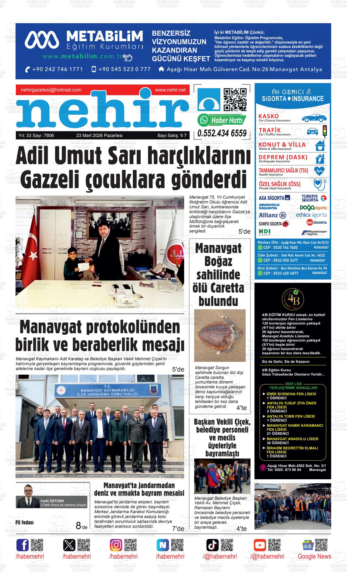 Antalya Nehir 23.03.2026