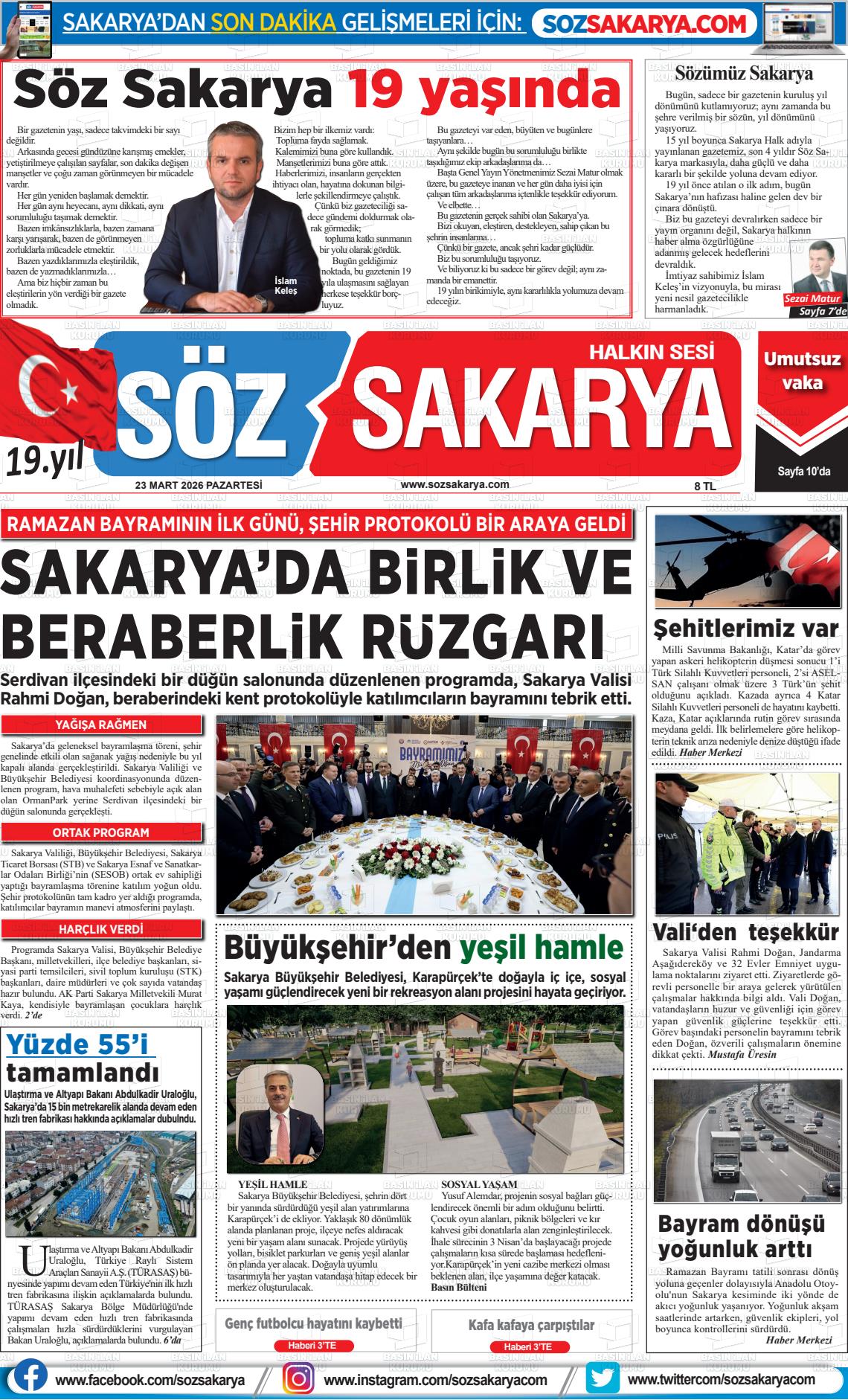 Sakarya Halk 23.03.2026