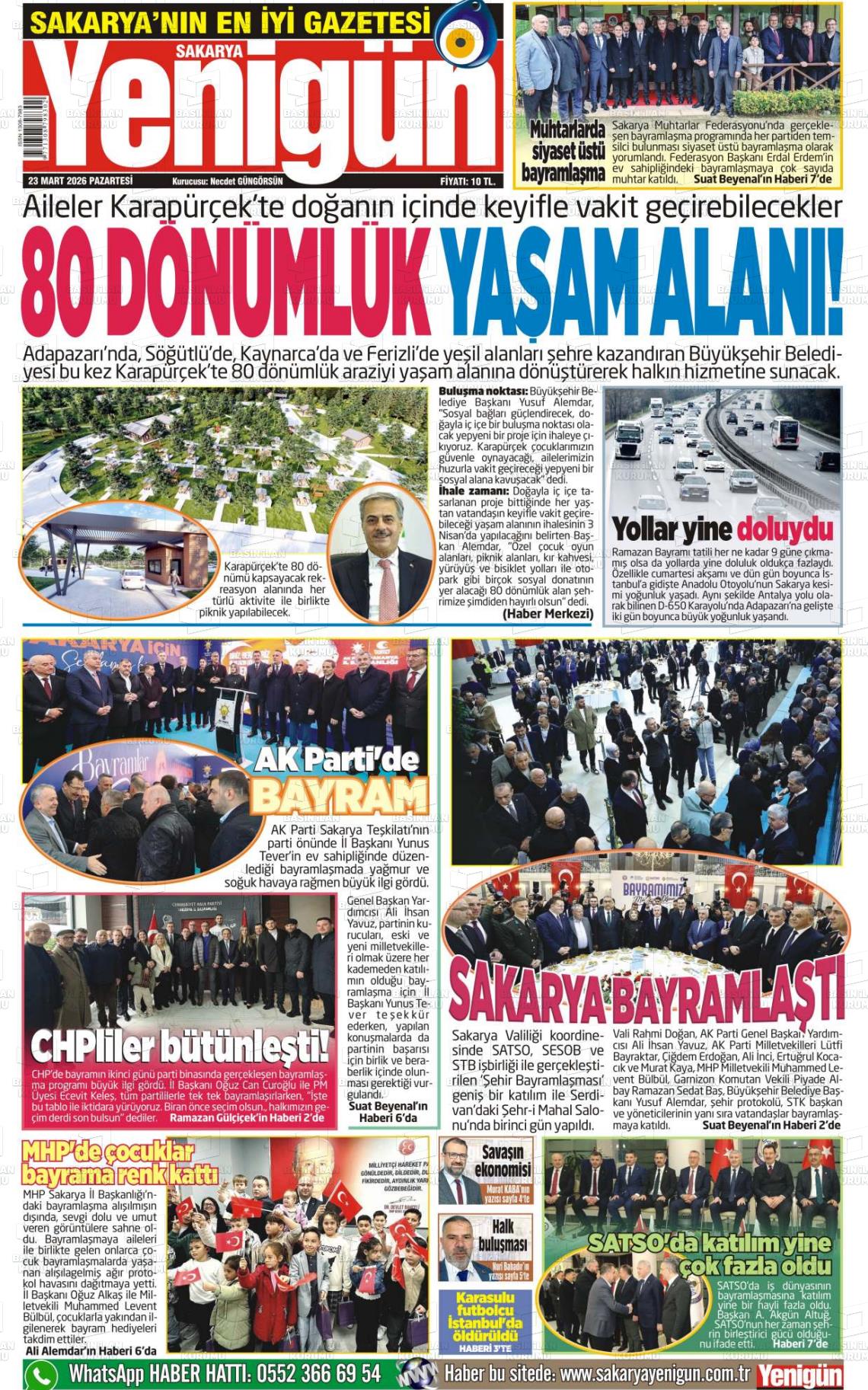 Sakarya Yenigun 23.03.2026