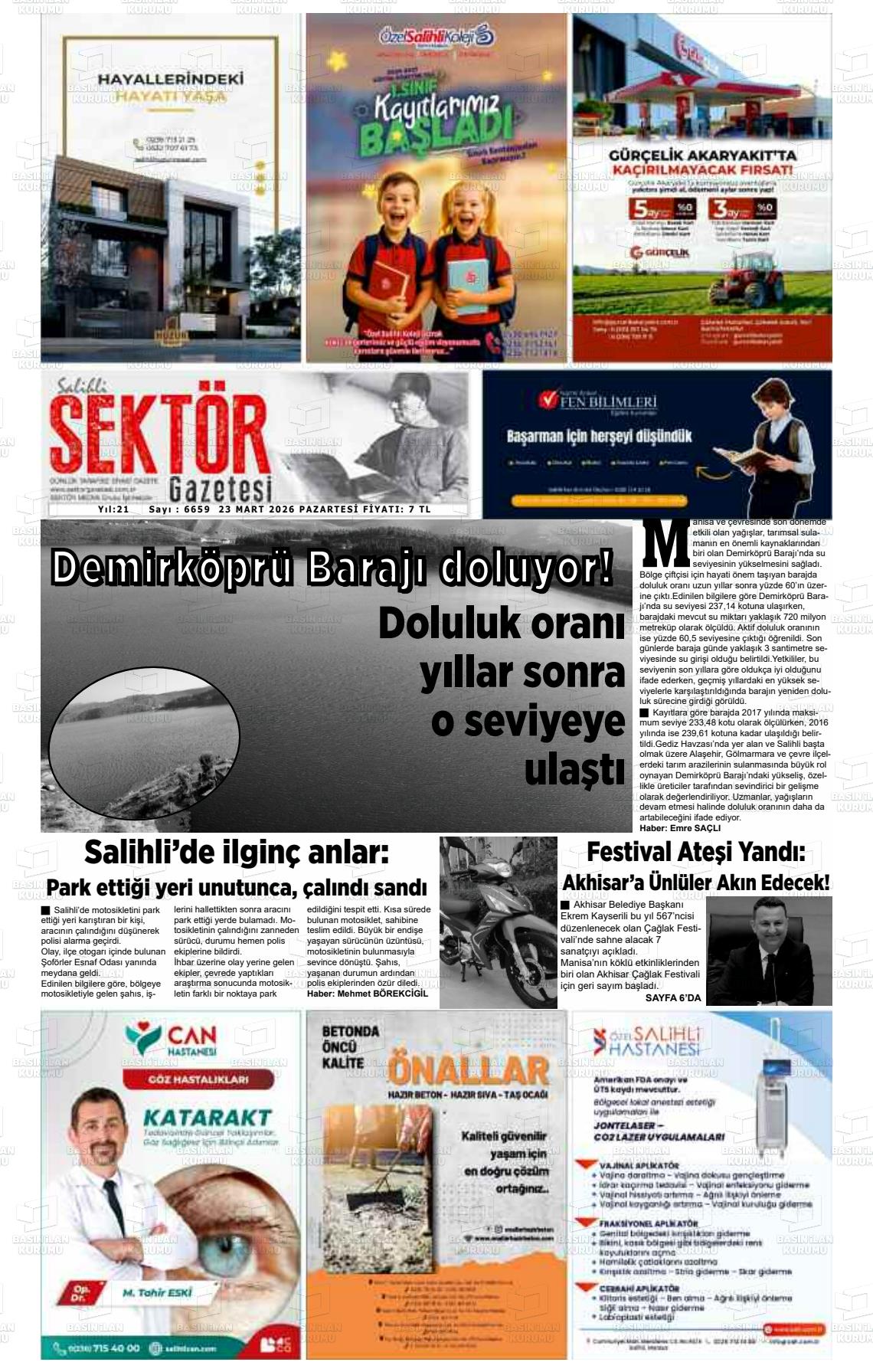 Manisa Salihlisektor 23.03.2026