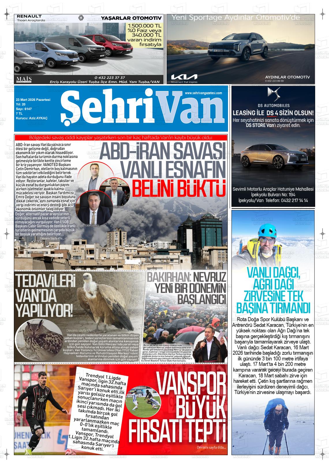 Van Sehri 23.03.2026