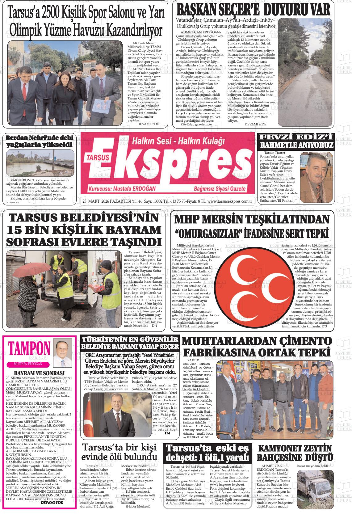 Mersin Tarsusekspres 23.03.2026
