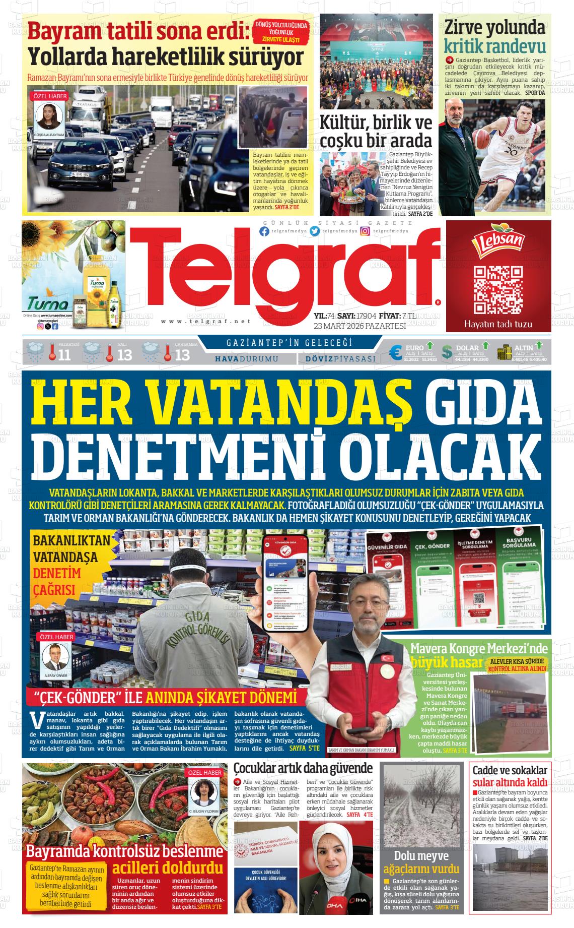 Gaziantep Telgraf 23.03.2026