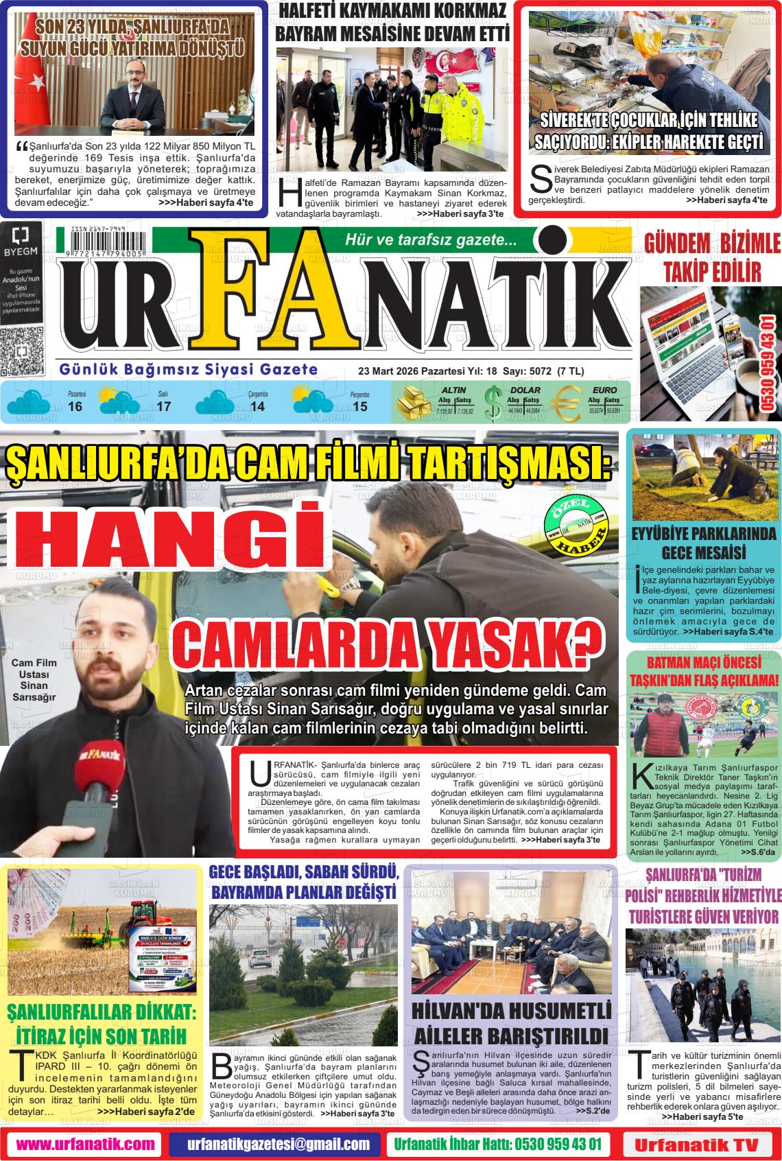 Sanliurfa Urfanatik 23.03.2026
