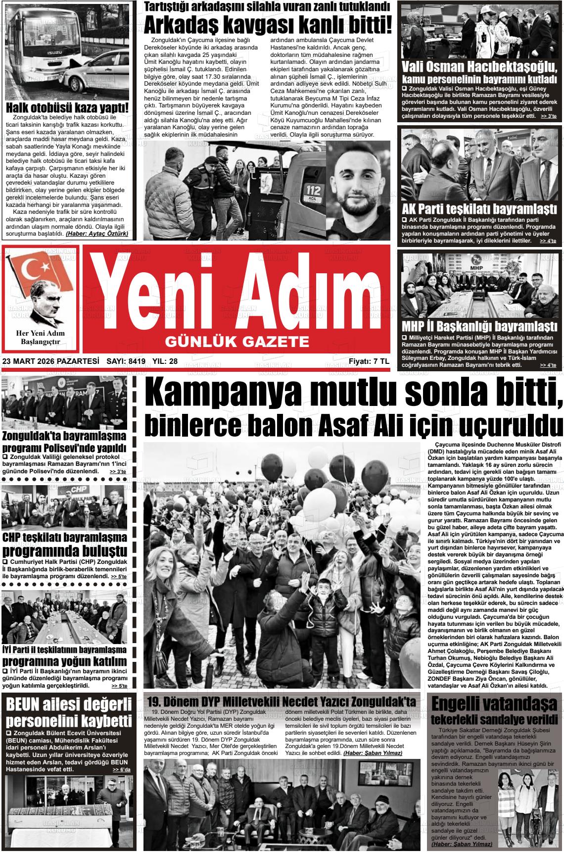 Zonguldak Yeniadim 23.03.2026