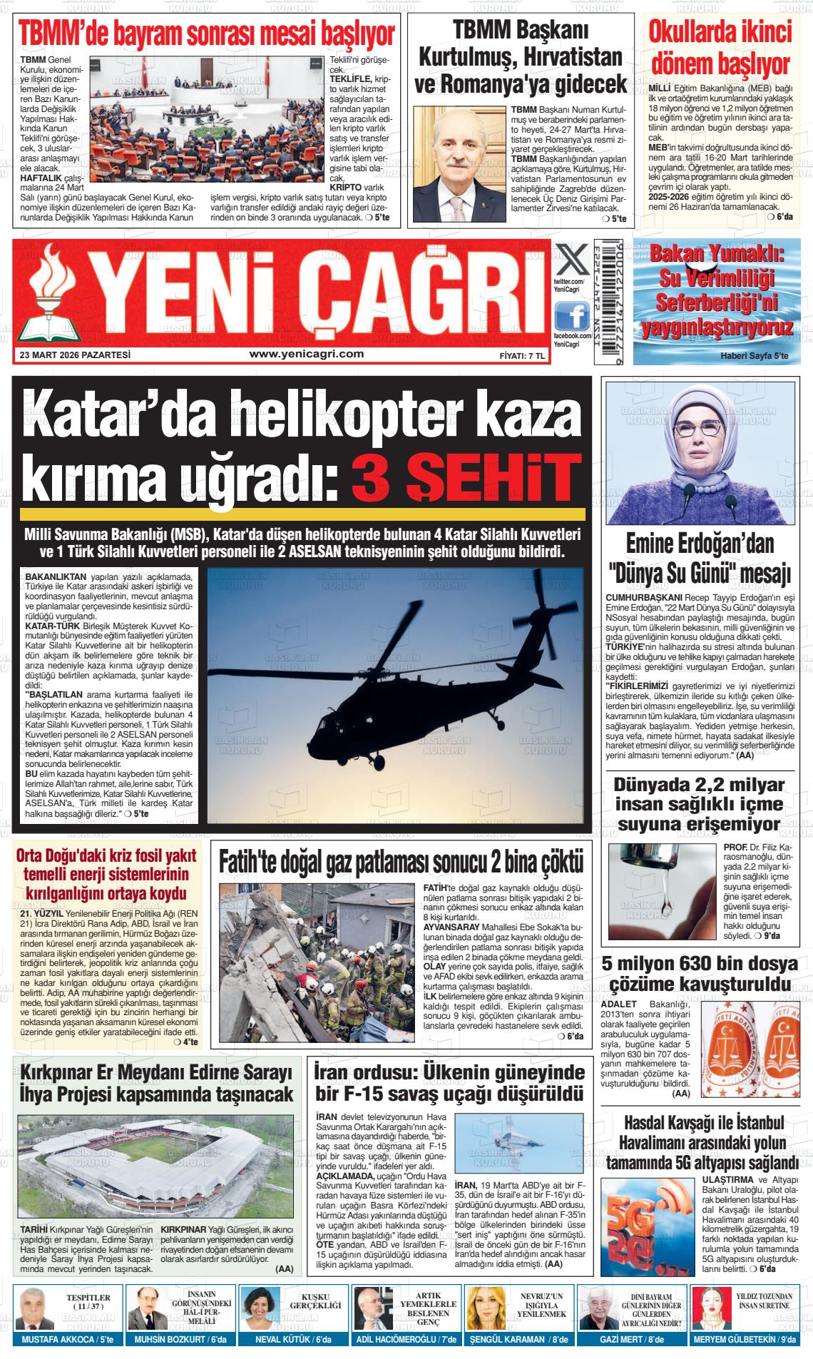 Istanbul Yenicagri 23.03.2026