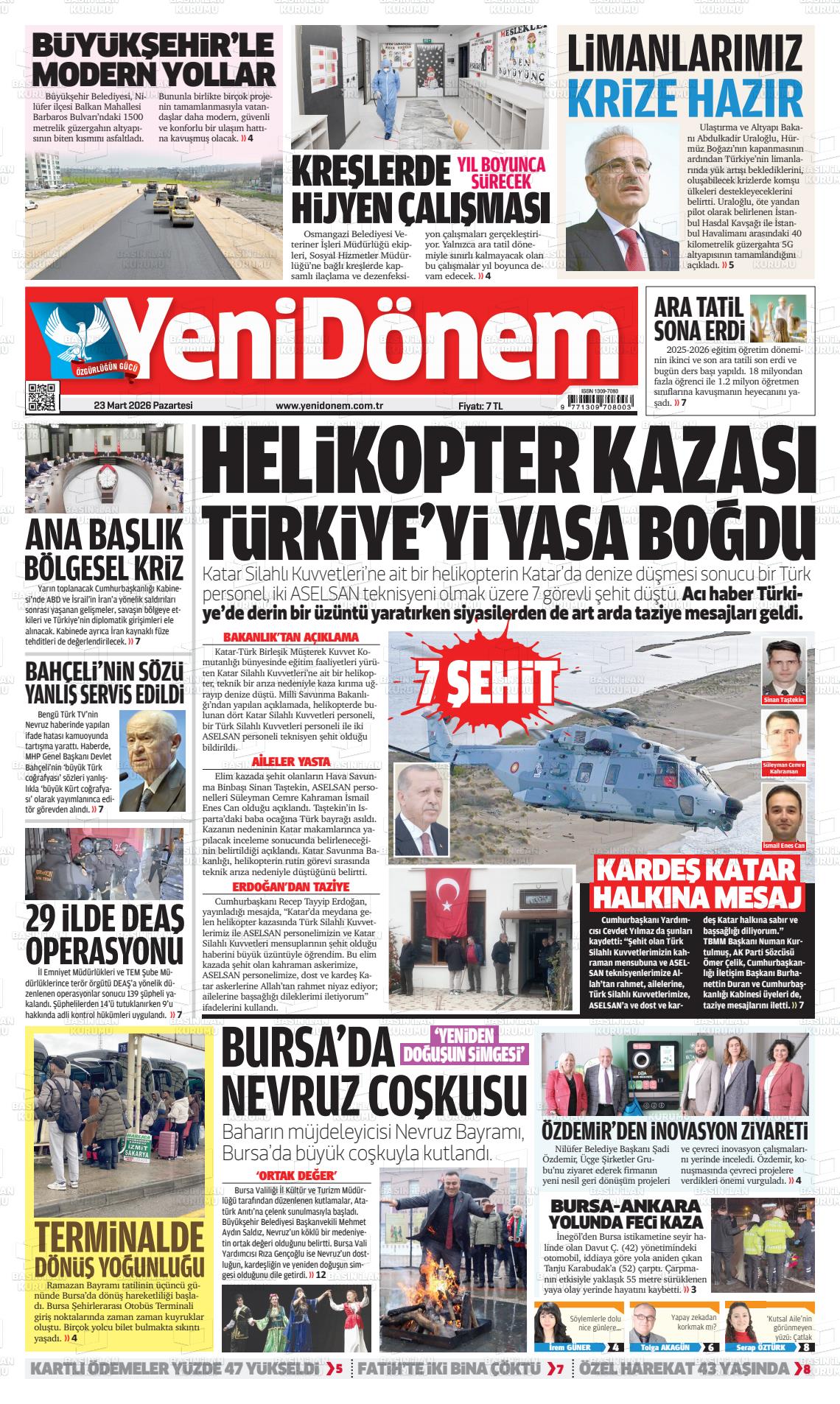 Bursa Yenidonem 23.03.2026