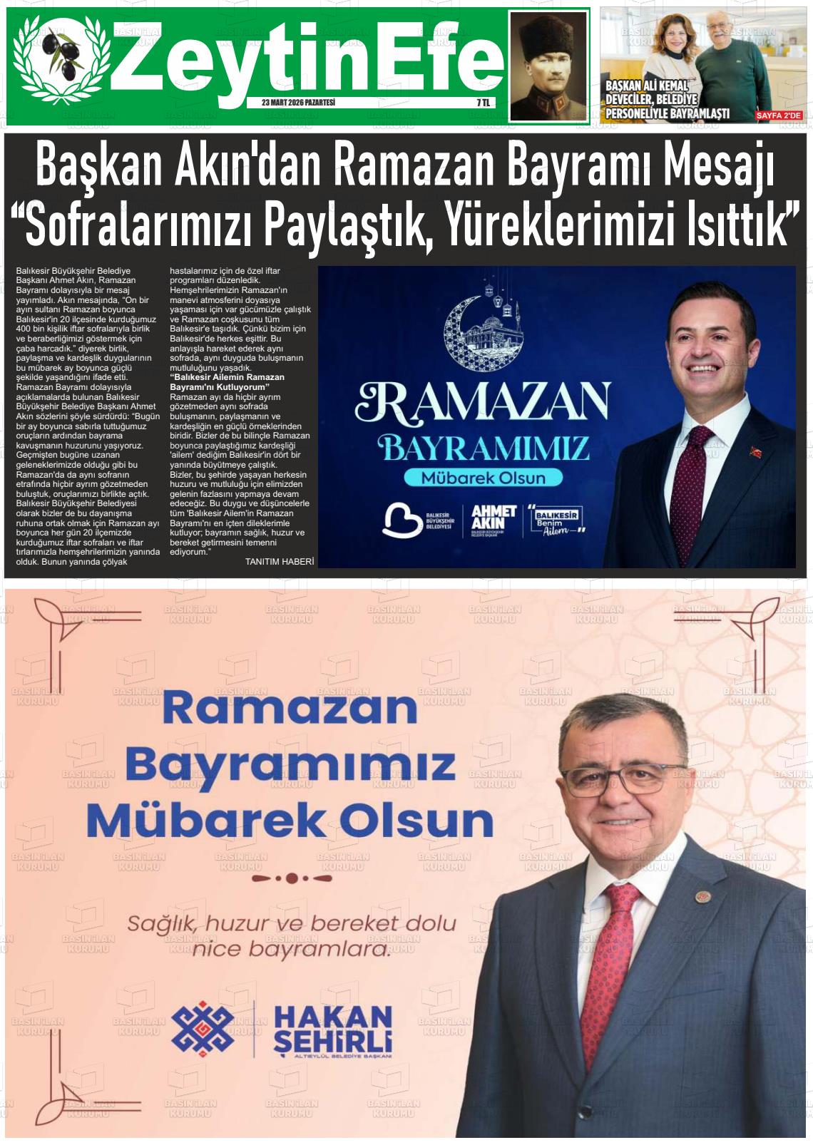 Balikesir Zeytinefe 23.03.2026