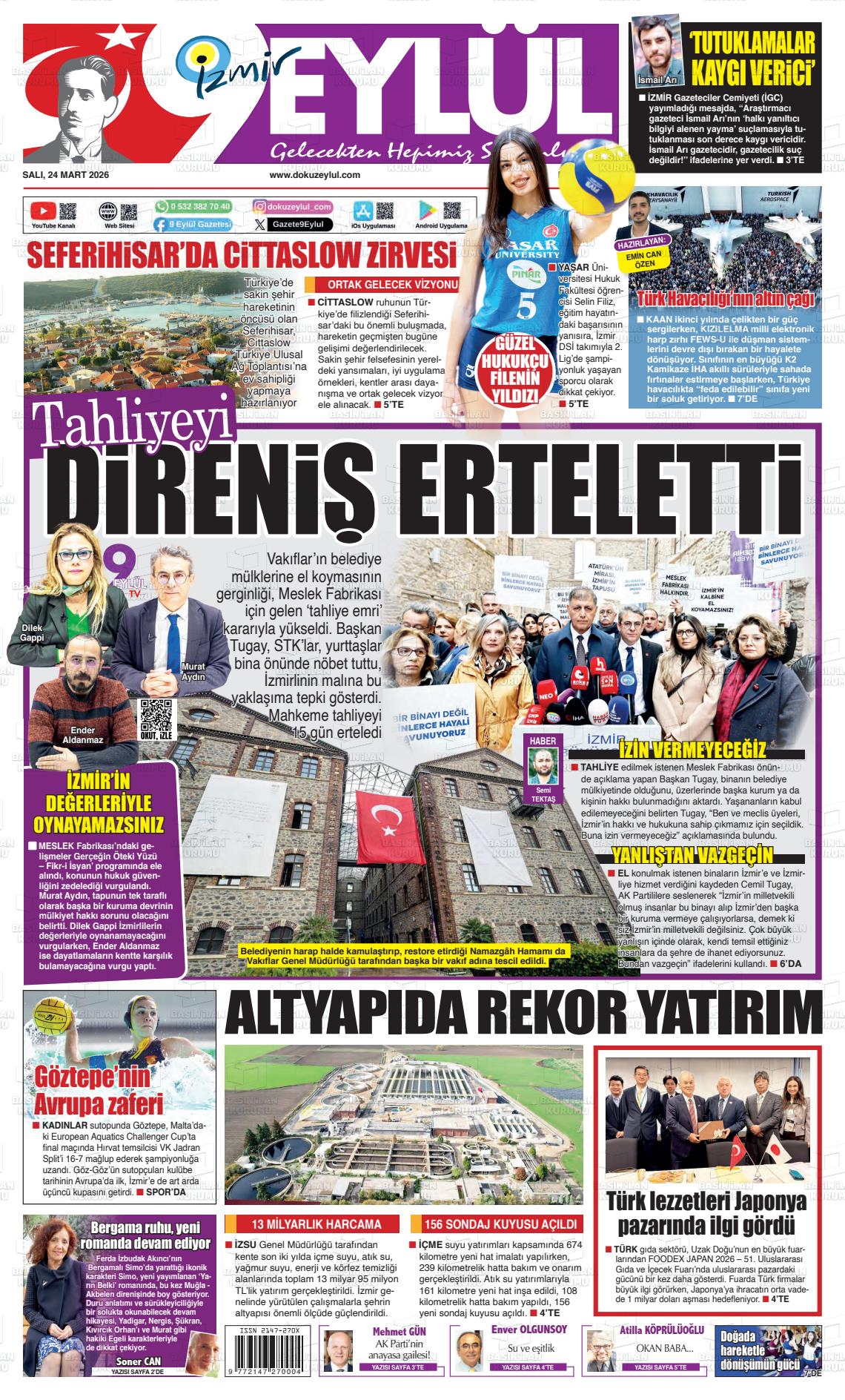 Izmir 9 Eylul 24.03.2026